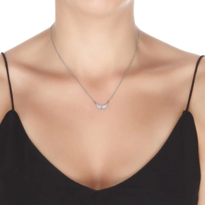Collar de Plata de Ley 925 con Circonita Brillante acabado en rodio - Pureza - Image 2