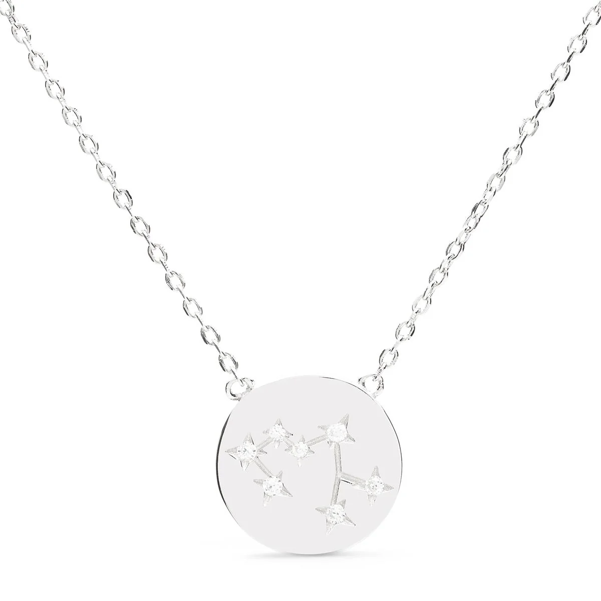 Collar Sagitario Plata De Ley 925 - Sagitario BLANCO
