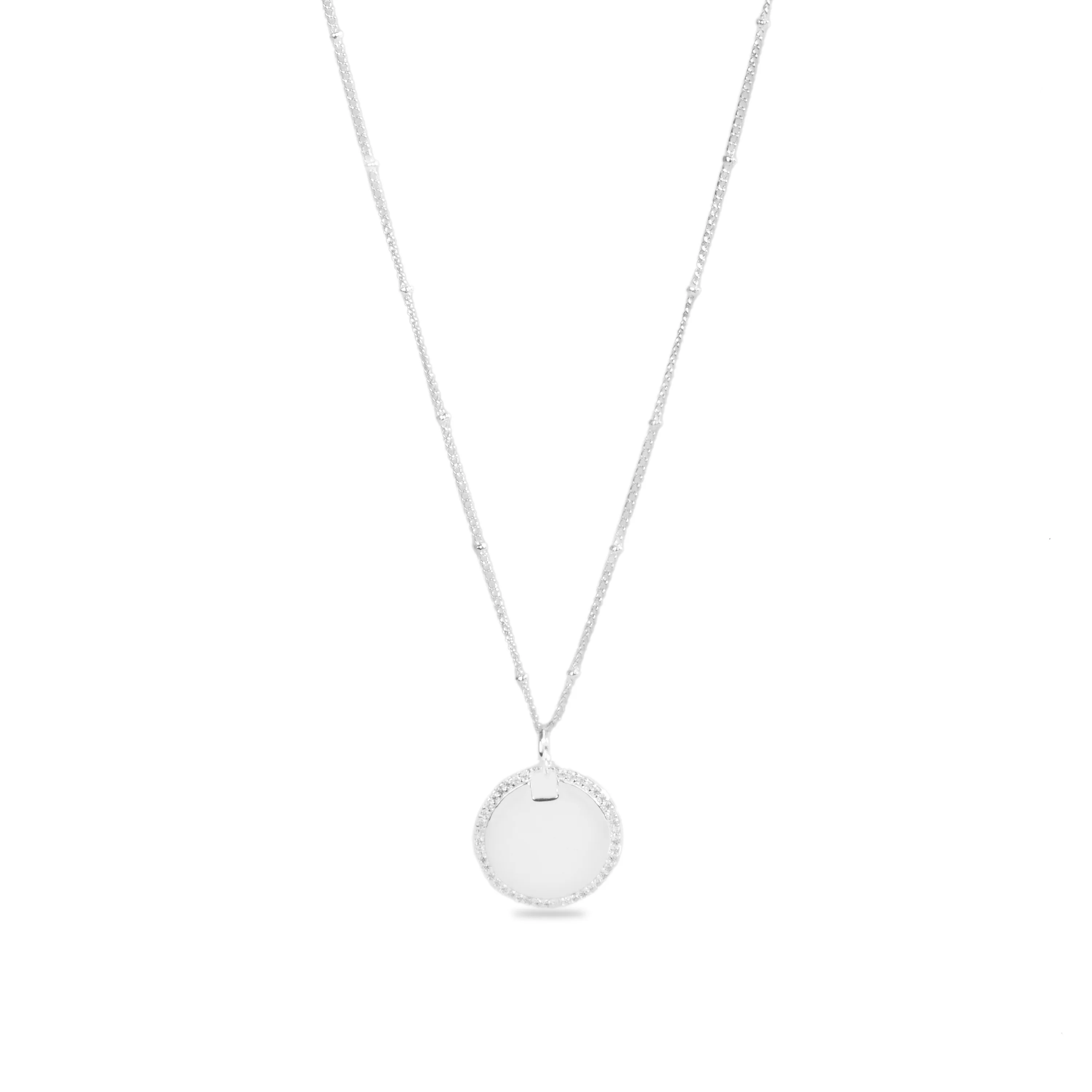 Collar con Circonita Brillante acabado plata - Sansai