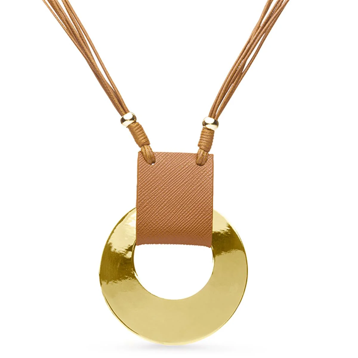 Collar Sava acabado en Oro Amarillo De 18 Quilates - Sava MARRON