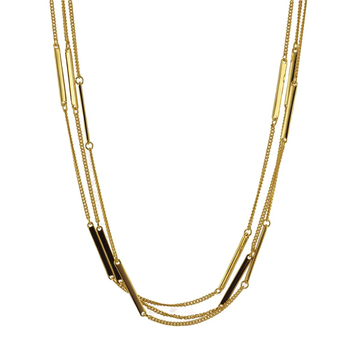 Collar Schinus acabado en Oro Amarillo de 18 Kts - Schinus AMARILLO