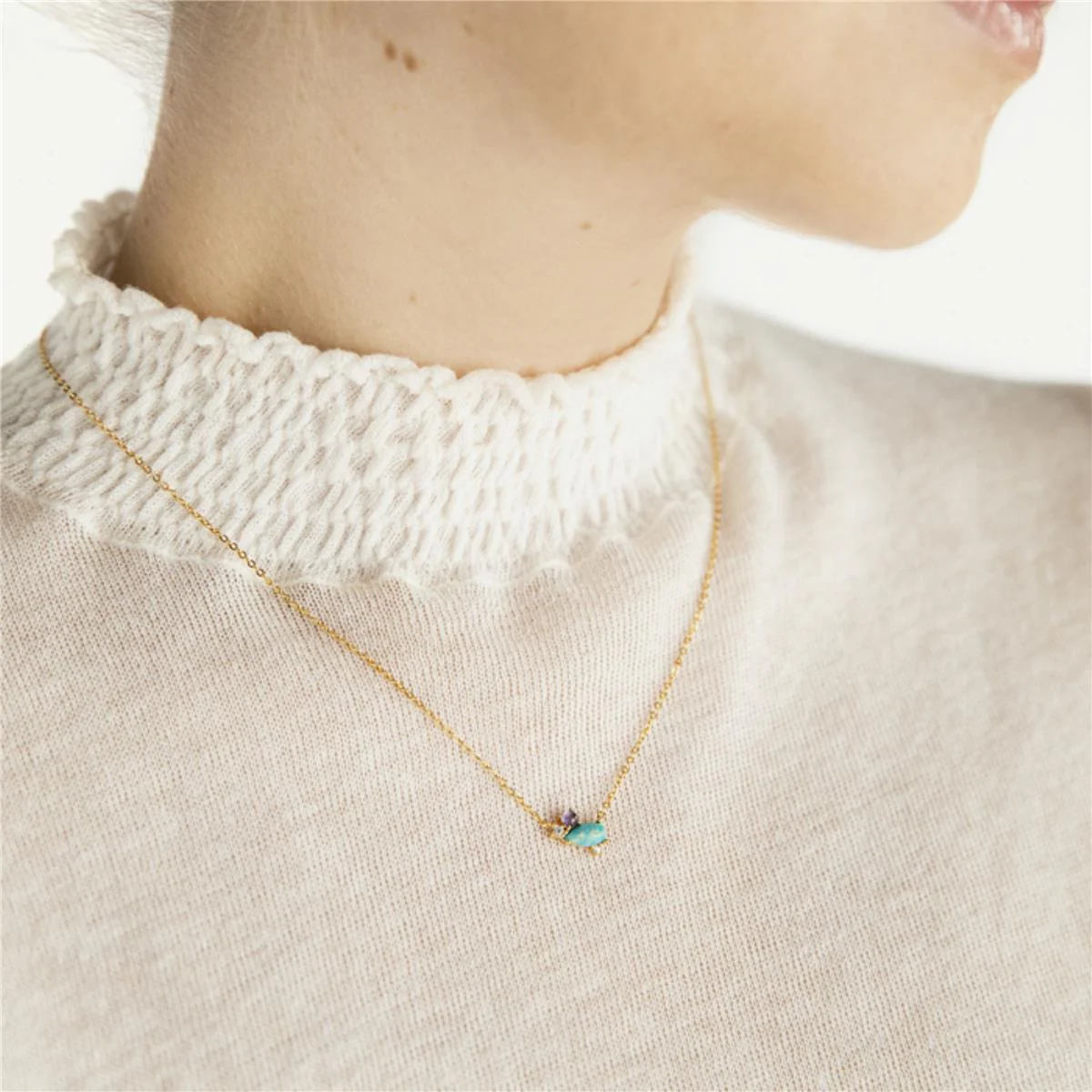 Collar Simly Plata De Ley 925 - Simly AZUL - Image 4