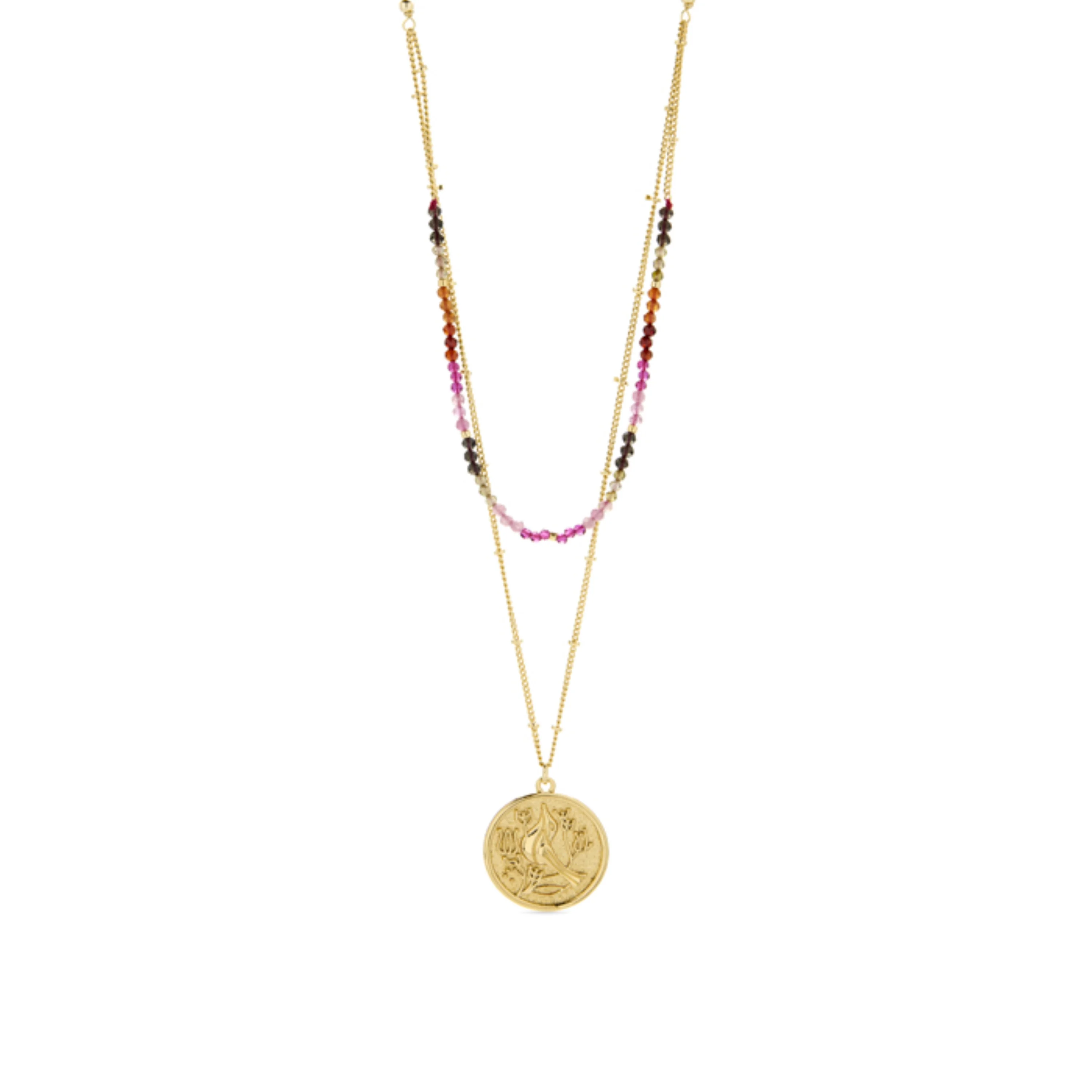 Collar de Turmalina Multicolor acabado en oro amarillo 18K - Sonul
