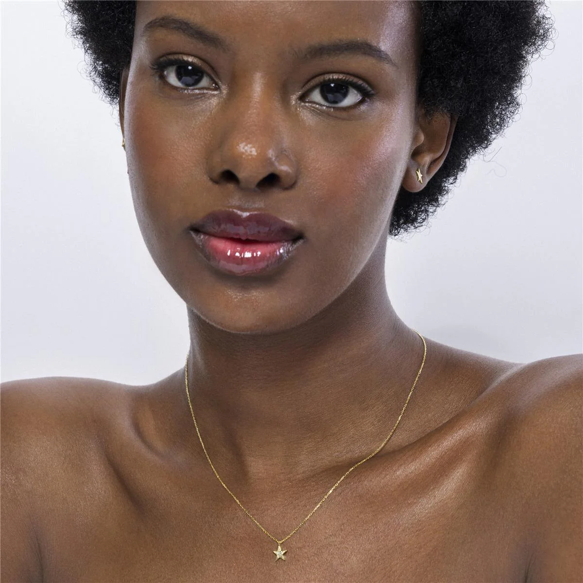 Collar Star oro de ley de 18k y diamantes - Star BLANCO - Image 3