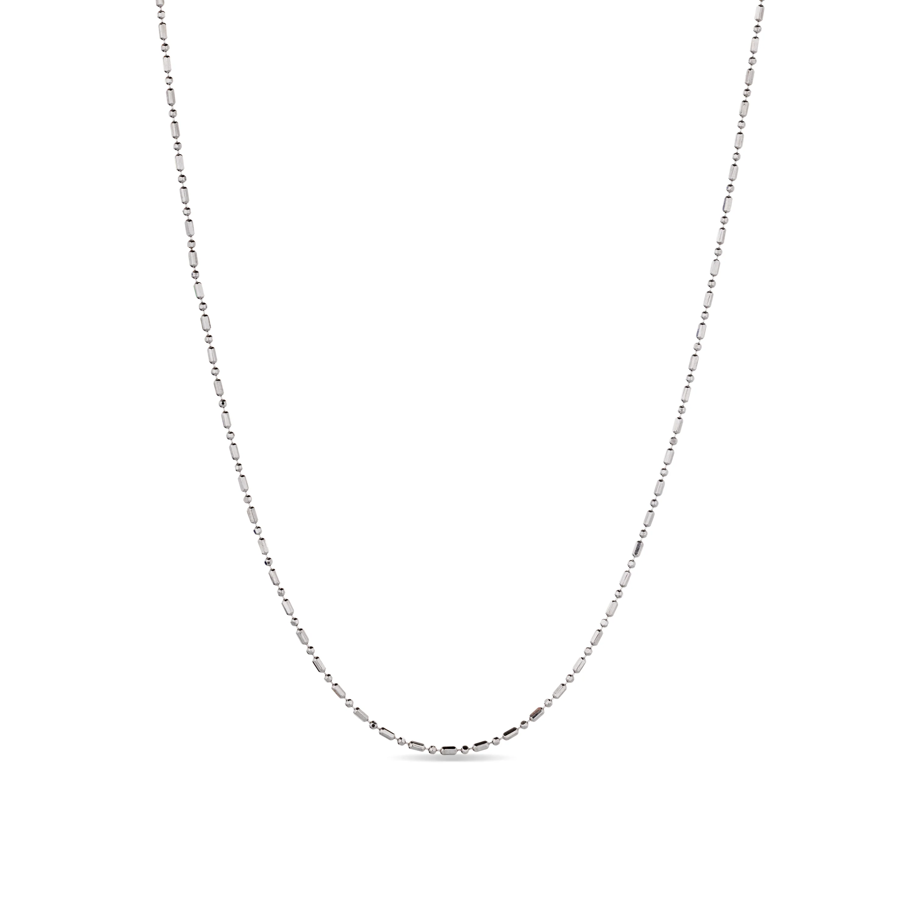 Cadena de 42cm de Plata de Ley 925 acabado en rodio - Sumga