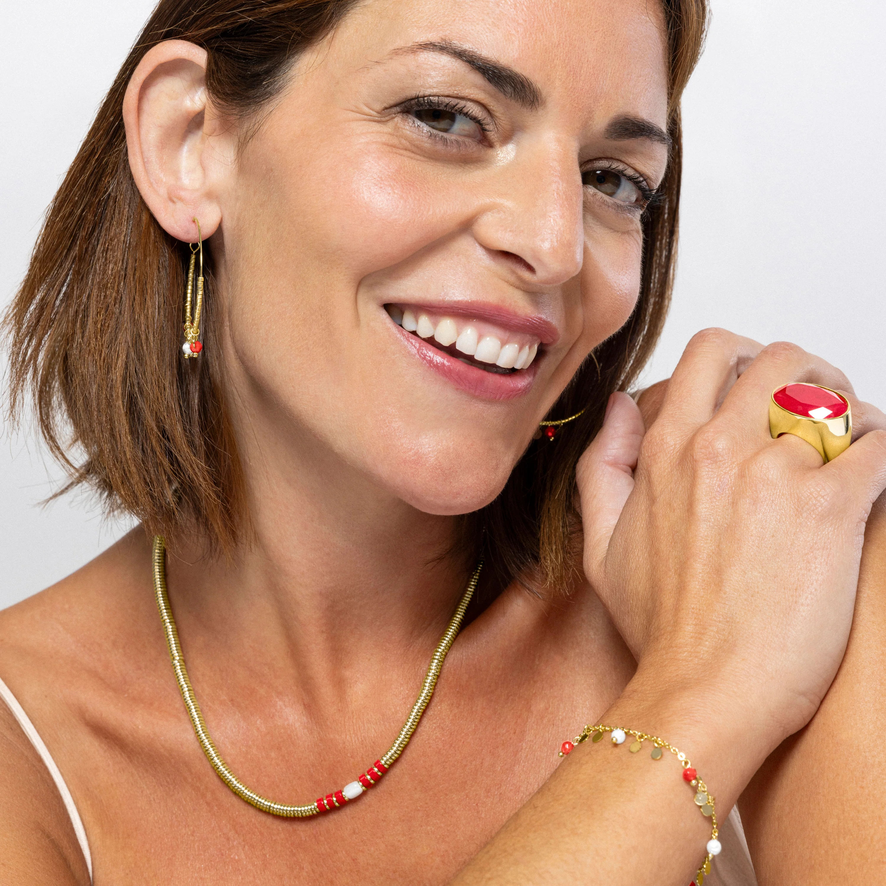 Collar de Coral acabado en oro amarillo 18K - Sumuna - Image 2