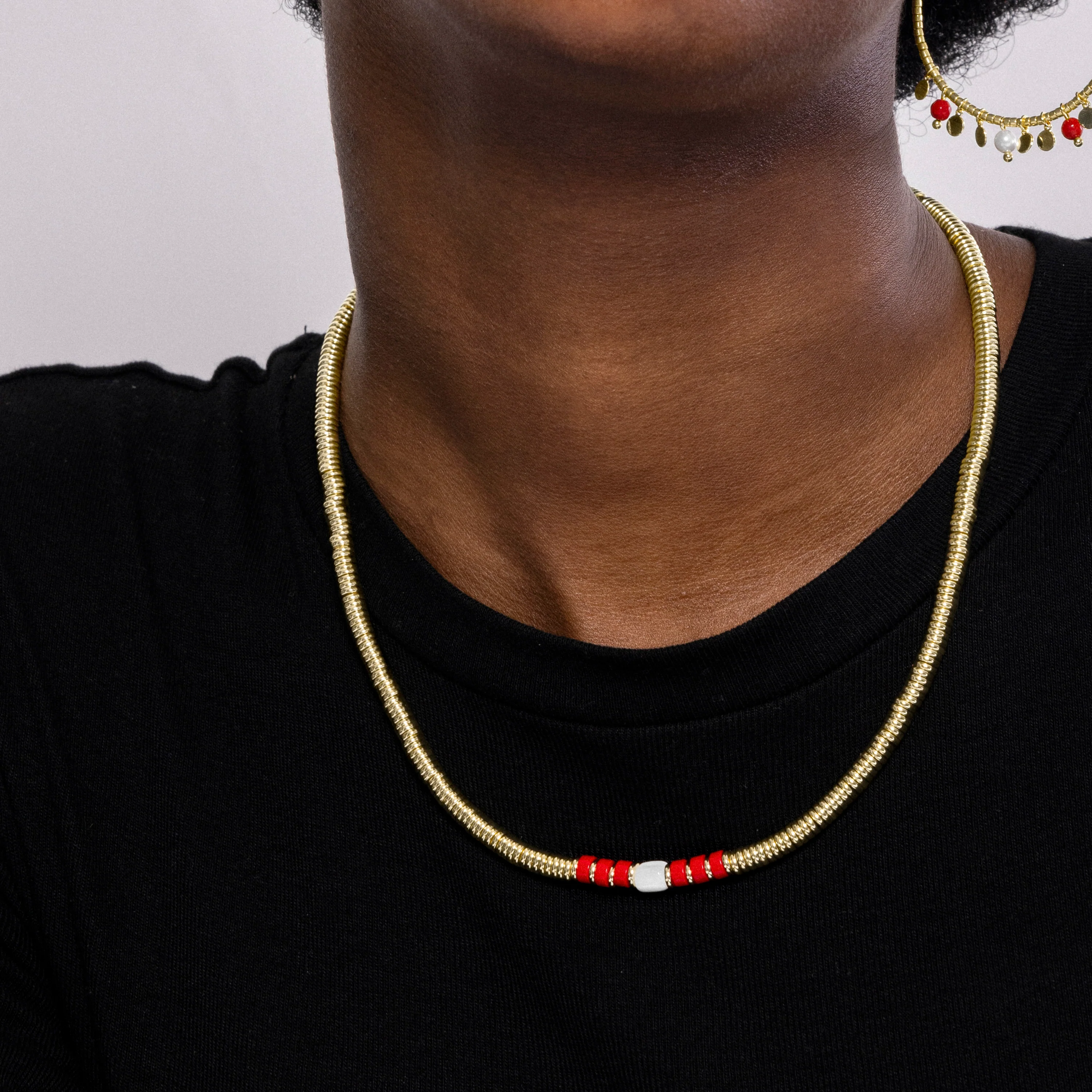 Collar de Coral acabado en oro amarillo 18K - Sumuna - Image 3