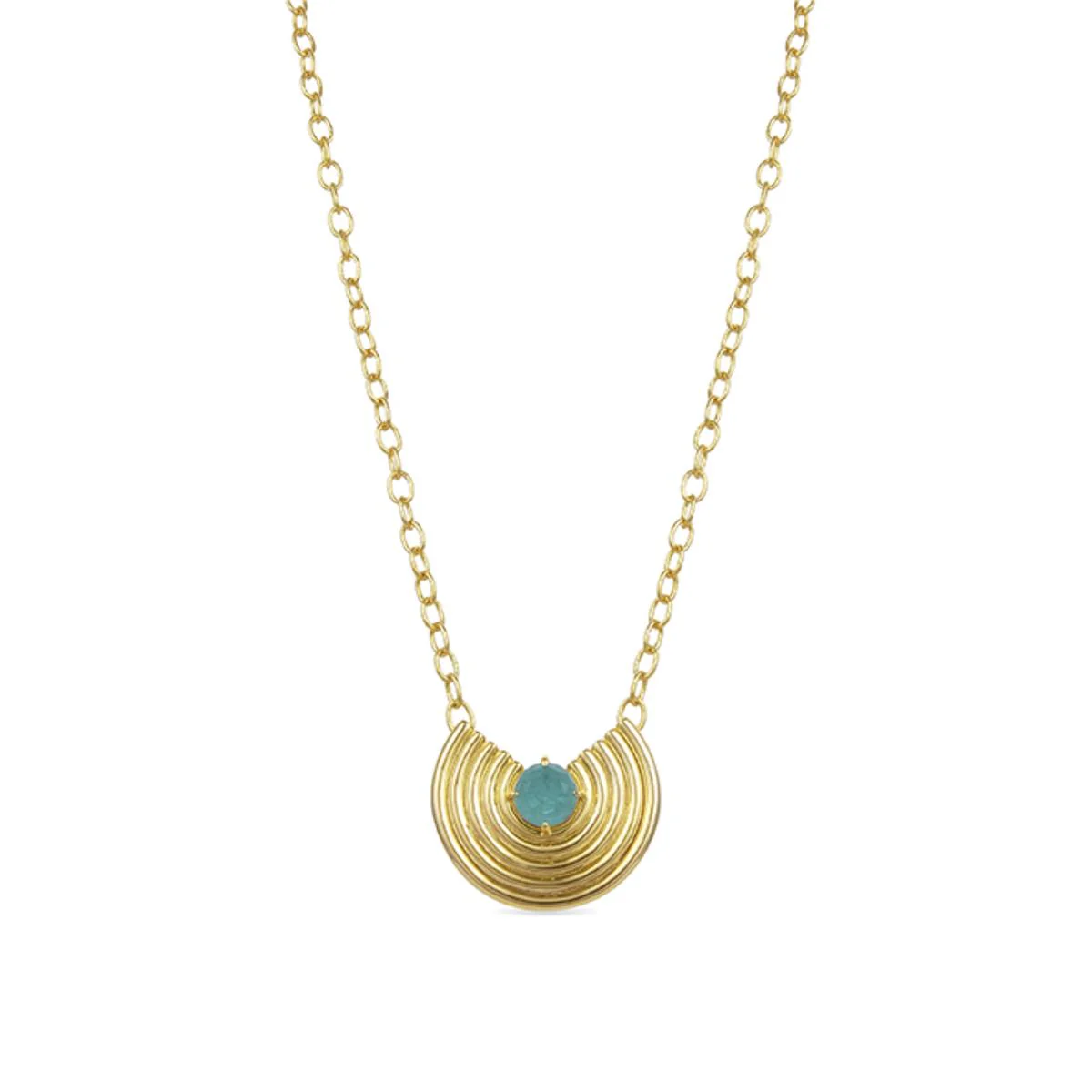 Collar Sunrak acabado en Oro Amarillo de 18 Kts - Sunrak VERDE