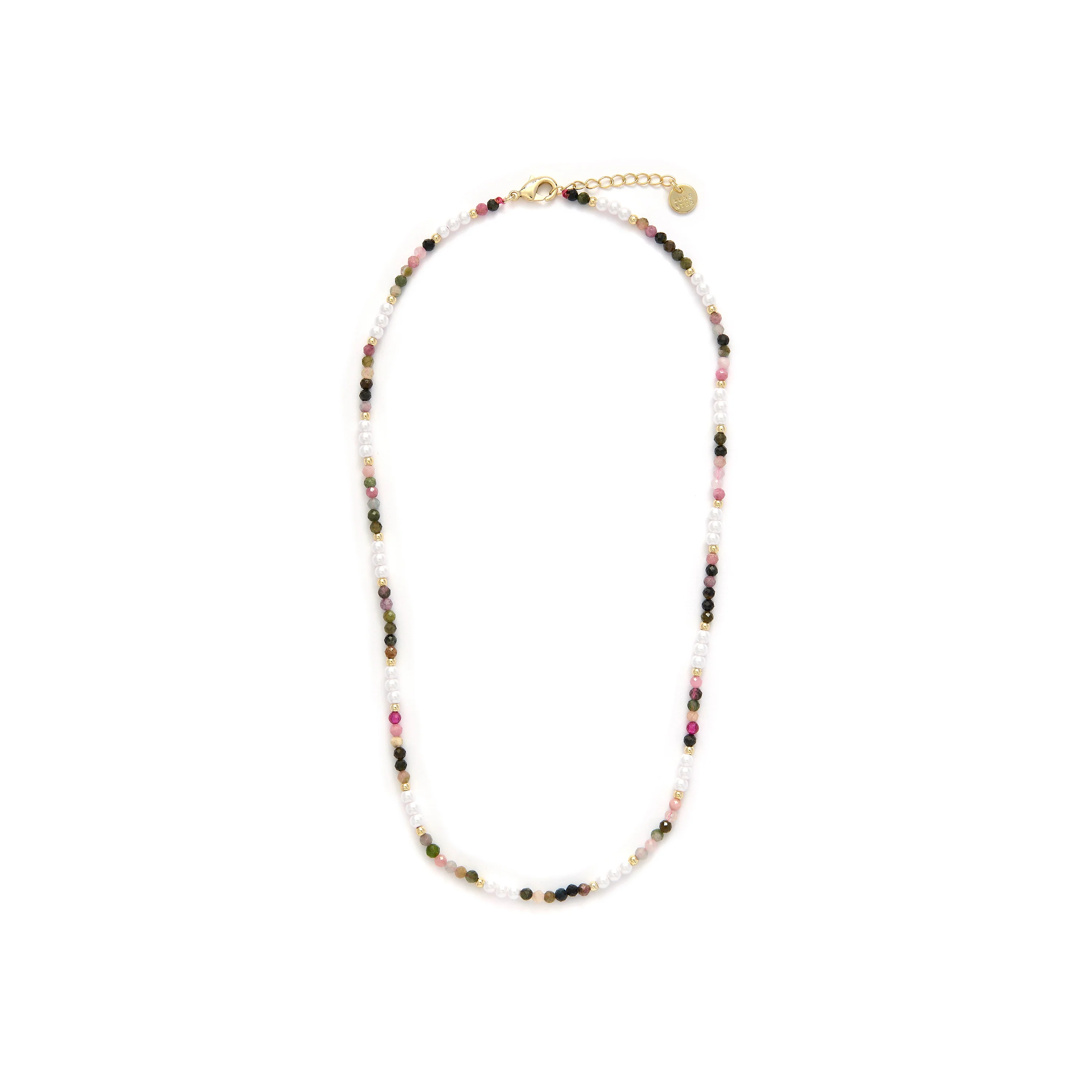 Collar de Turmalina Multicolor acabado en oro amarillo 18k - Sury - Image 3