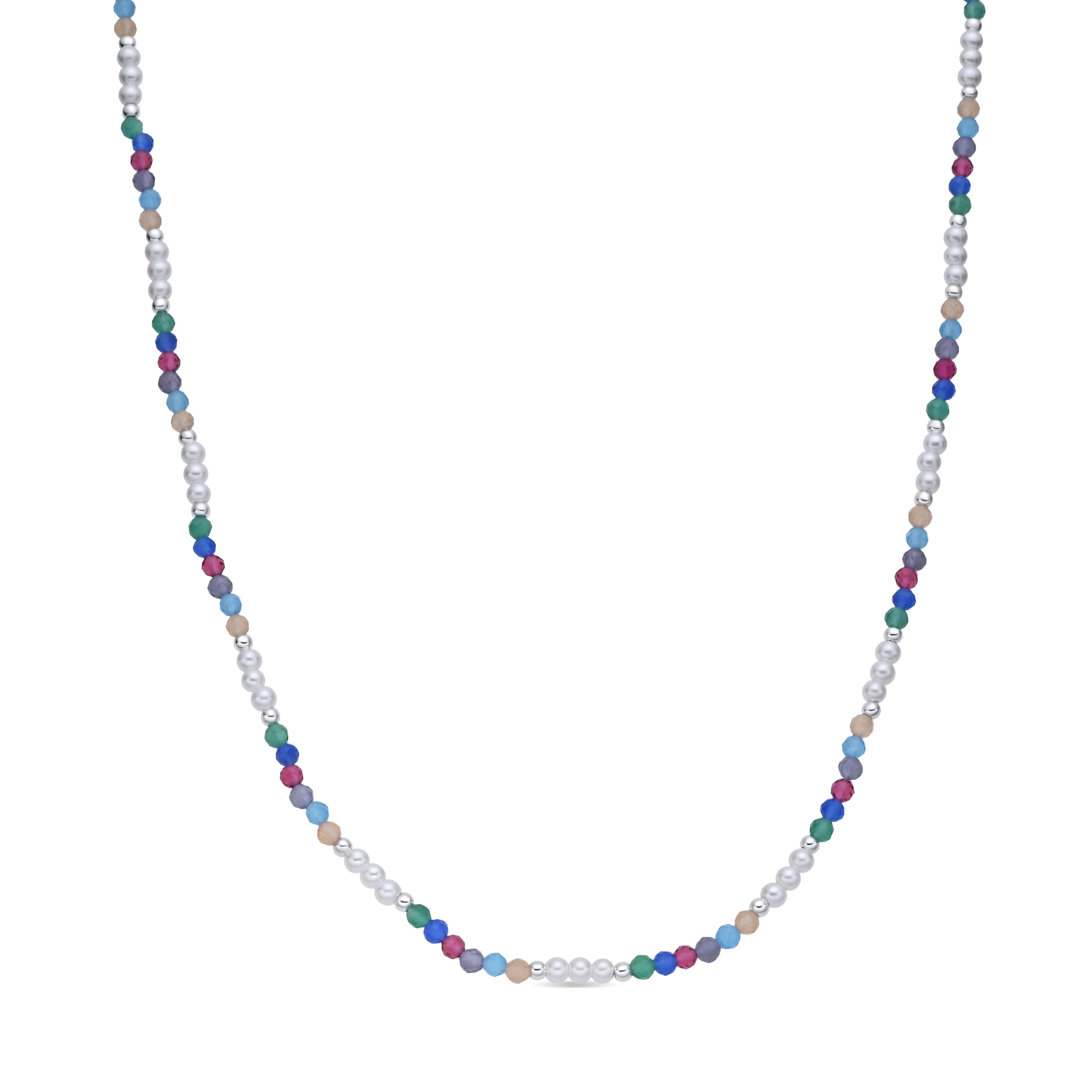 Collar de Cristal Multicolor acabado en rodio - Sury