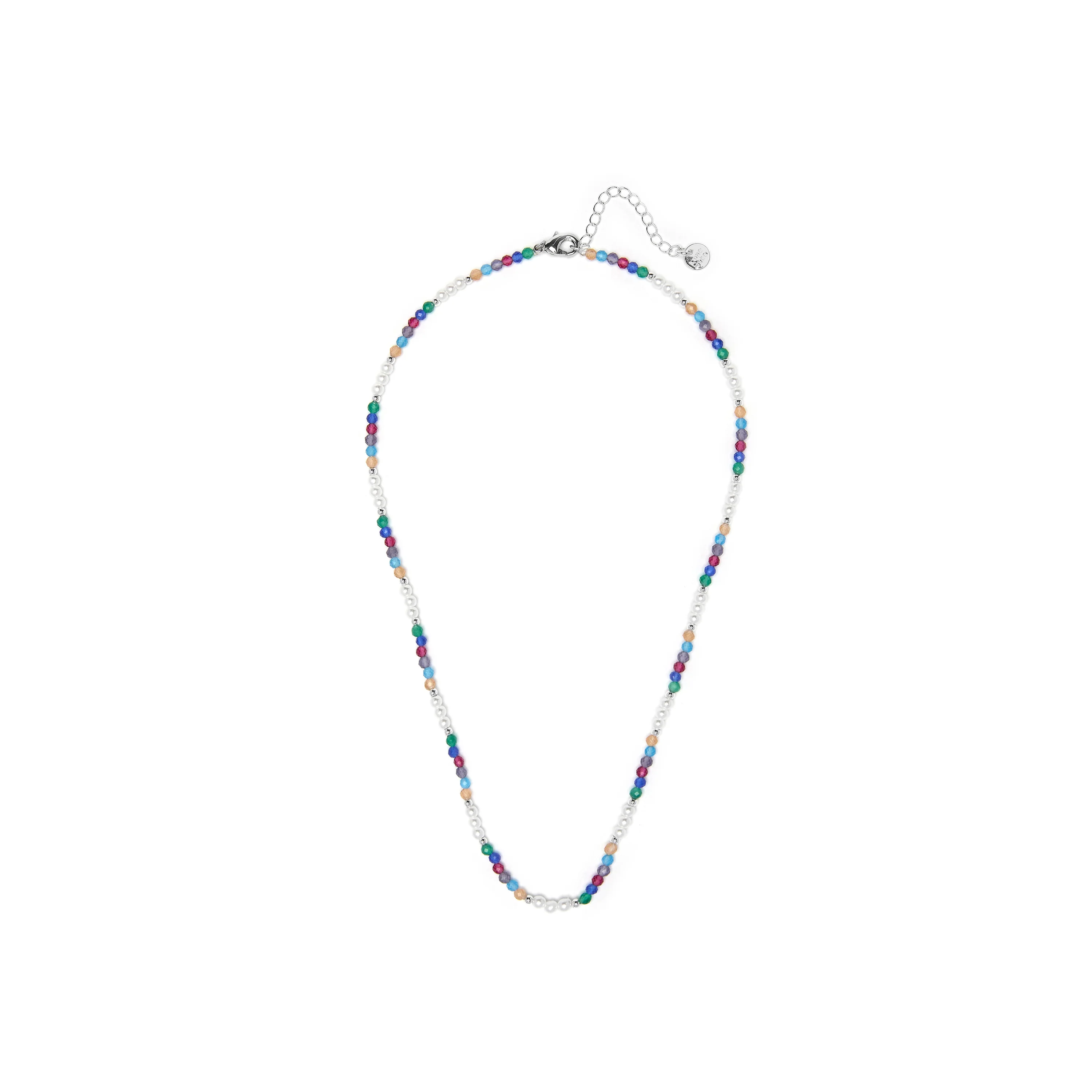 Collar de Cristal Multicolor acabado en rodio - Sury - Image 3
