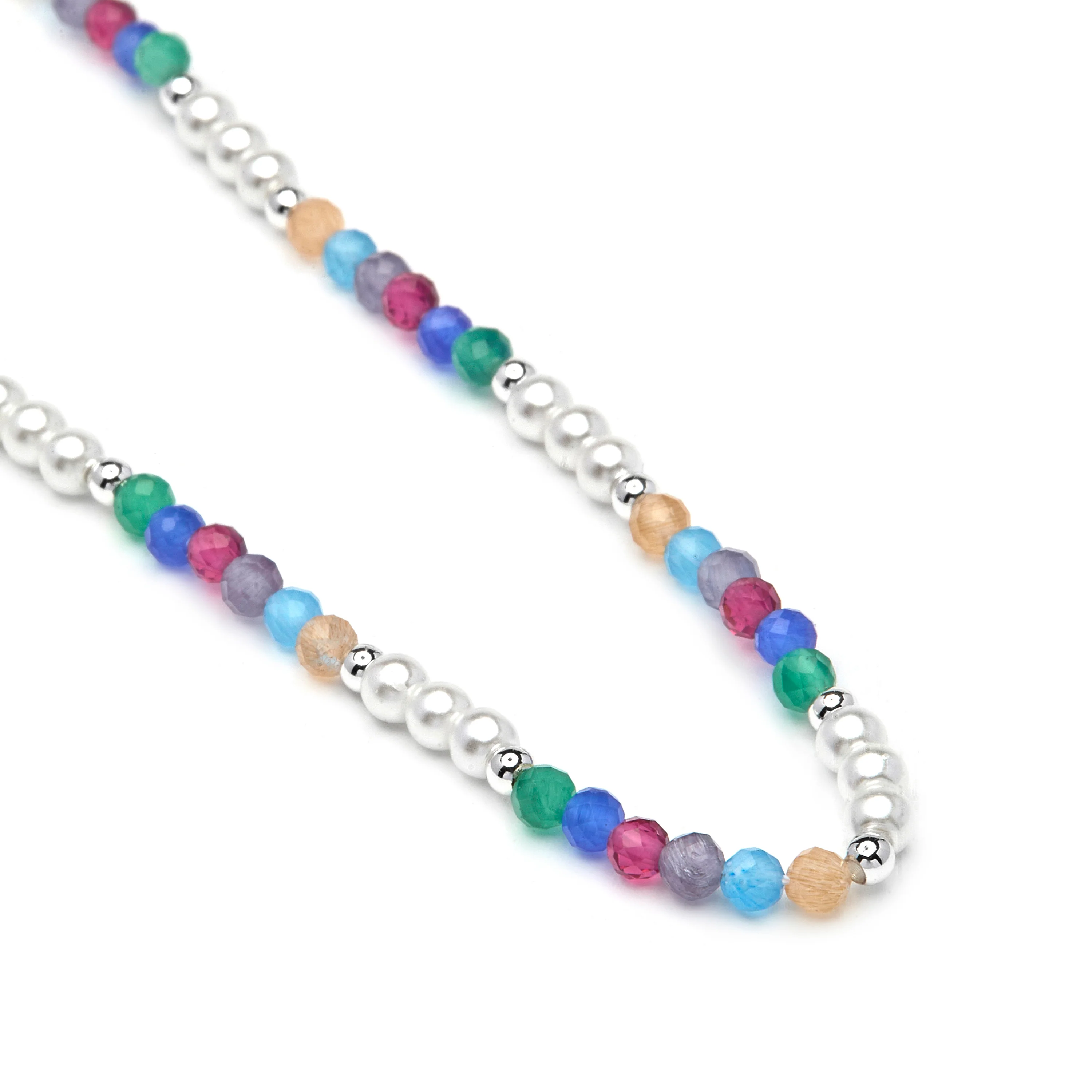 Collar de Cristal Multicolor acabado en rodio - Sury - Image 5