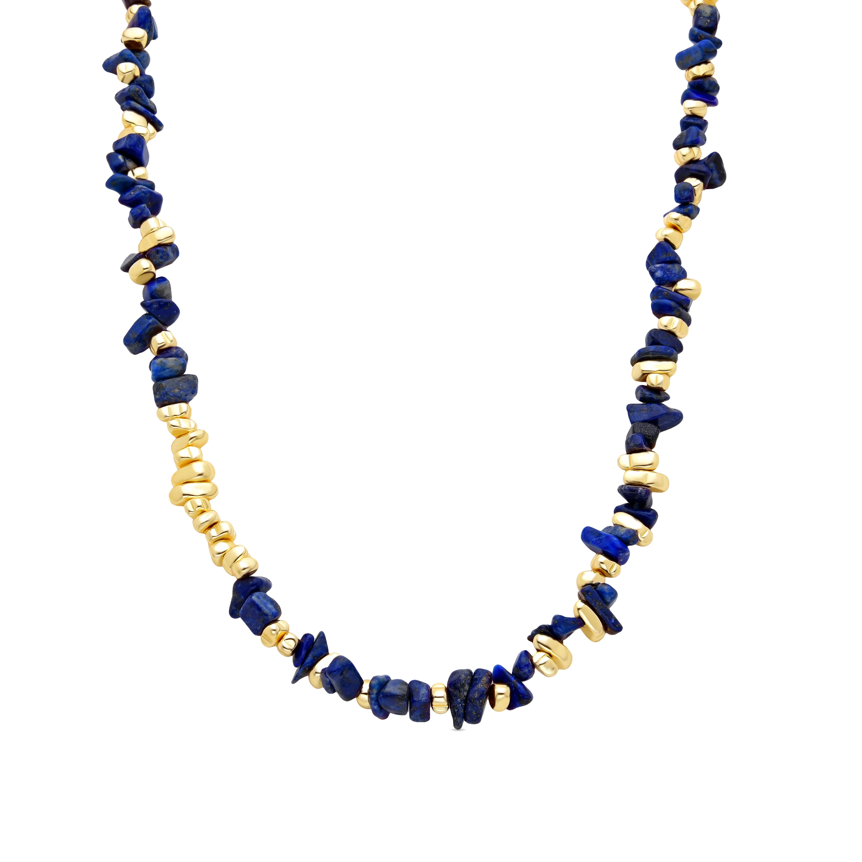 Collar de Lapislazuli Natural acabado en oro amarillo 18K - Sygo