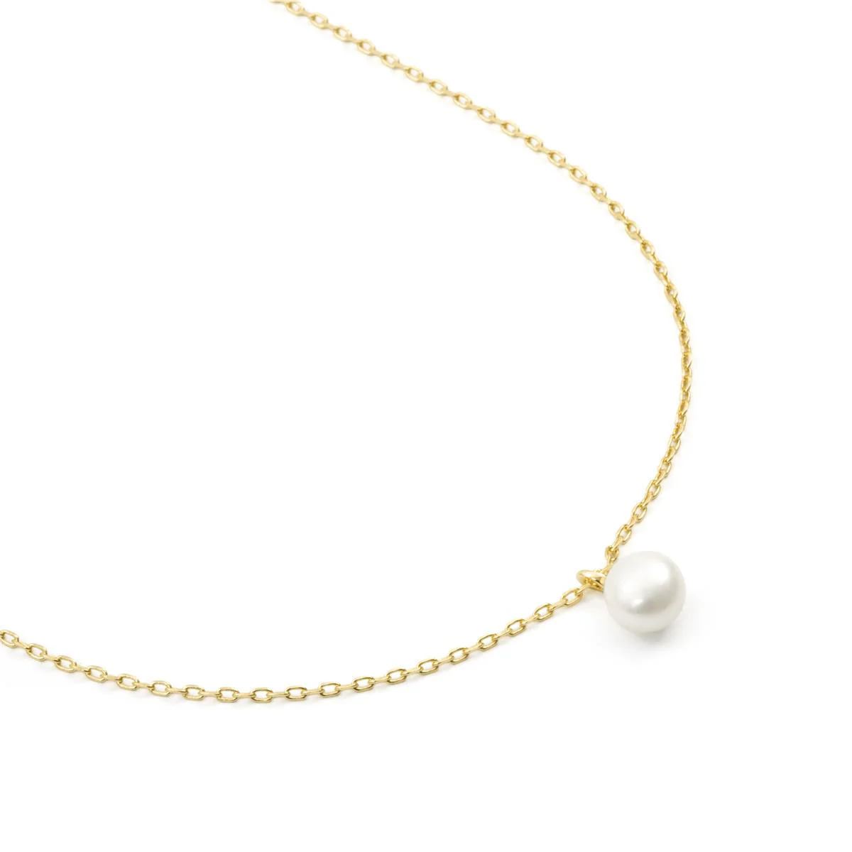 Collar de Perla Blanca acabado en oro amarillo de 18k - Talori - Image 5