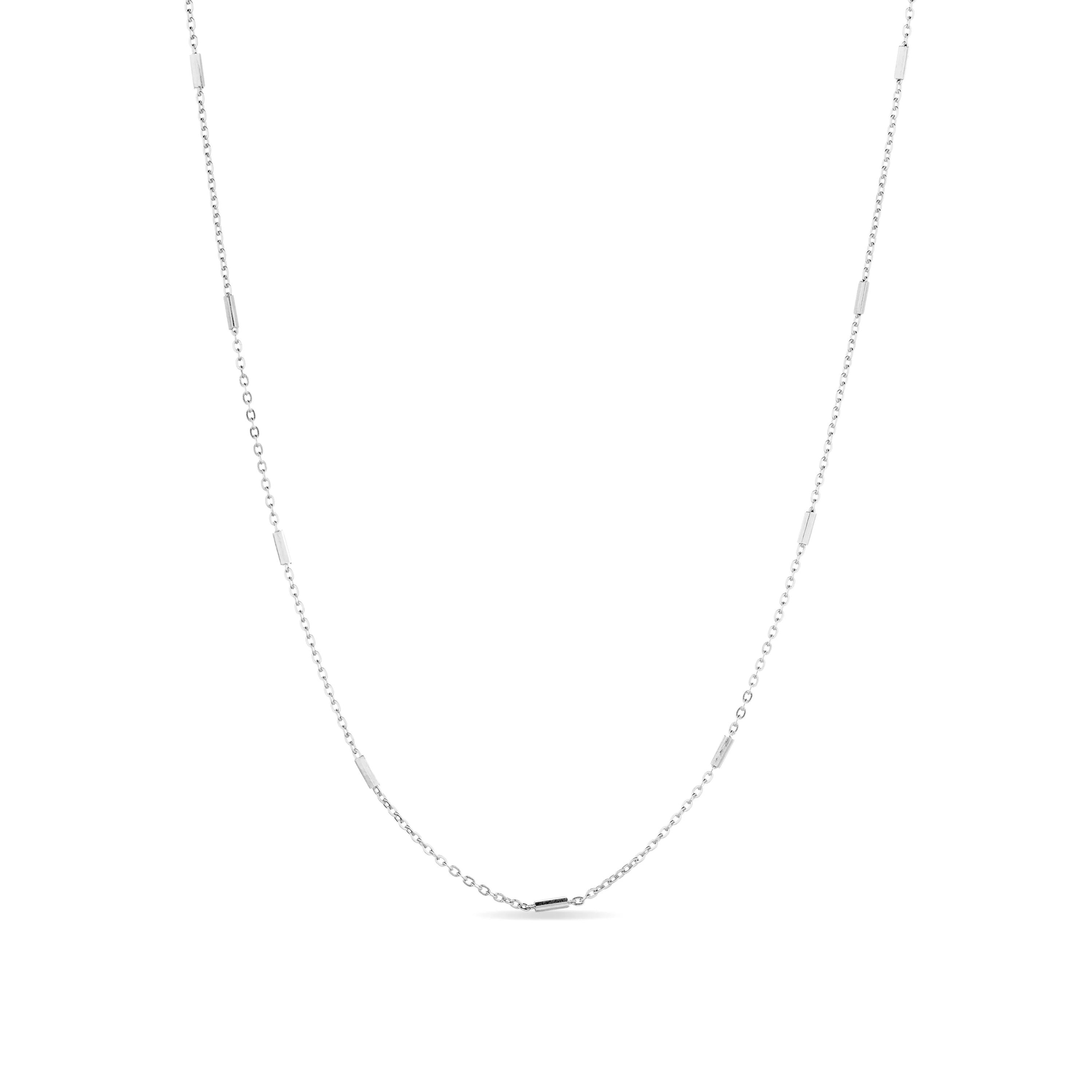 Cadena de 42cm Plata de Ley 925 acabado en rodio - Tartes