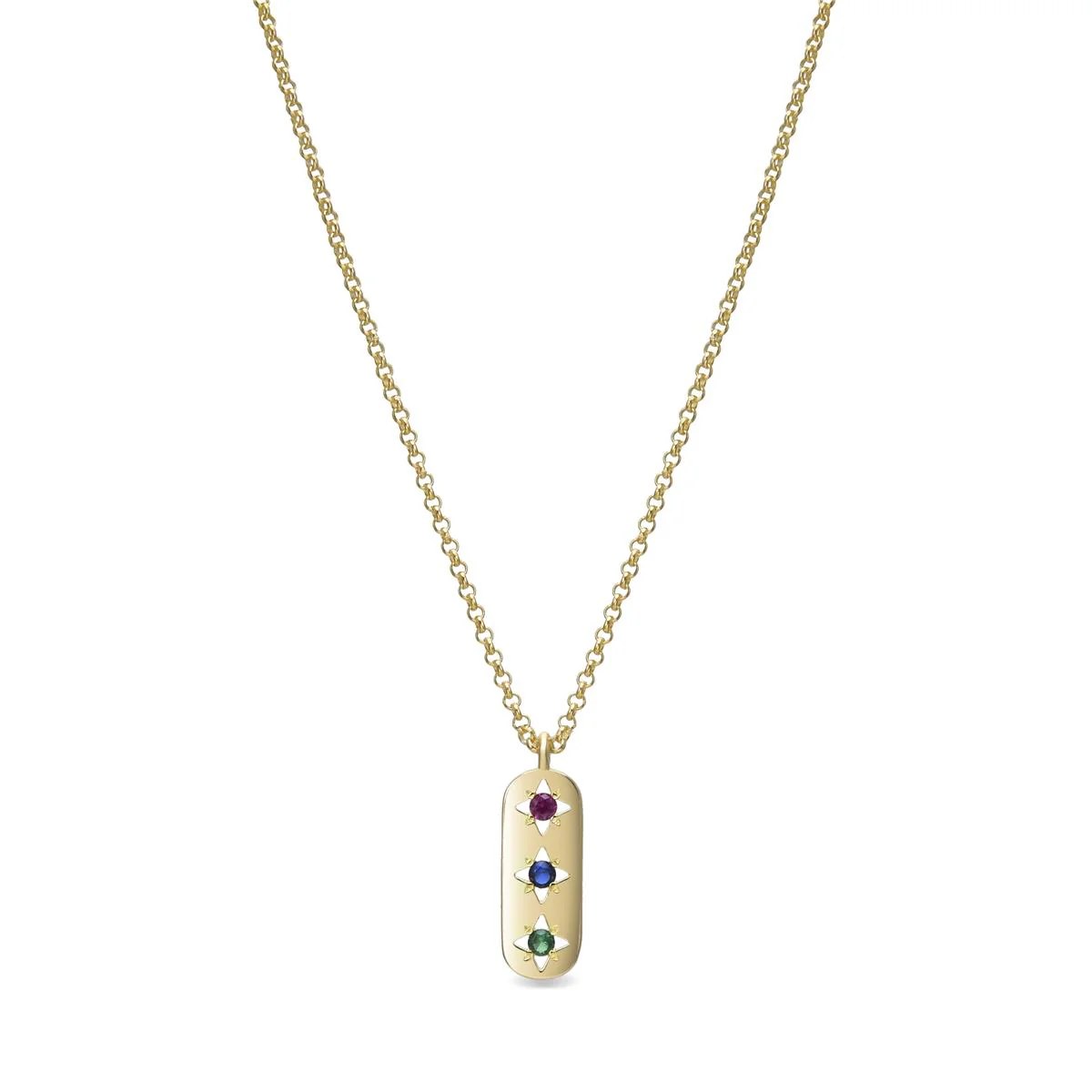 Collar Tawba Plata De Ley 925 - Tawba MULTICOLOR