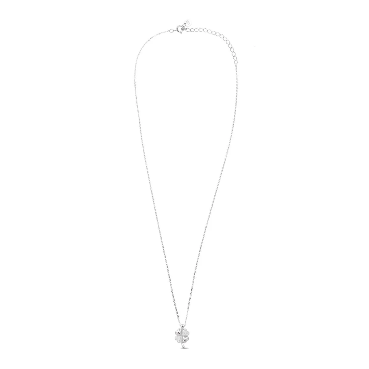 Collar Trébol Plata De Ley 925 - Trébol BLANCO - Image 2