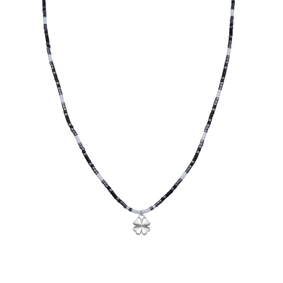 Collar Trébol Plata De Ley 925 - Trébol GRIS
