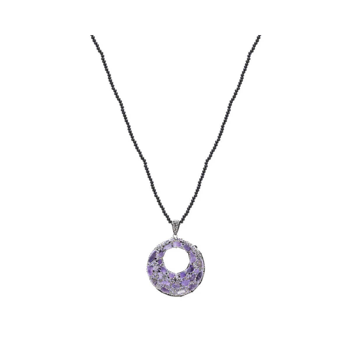 Collar Trianne acabado en Rutenio Negro - Trianne ROSA
