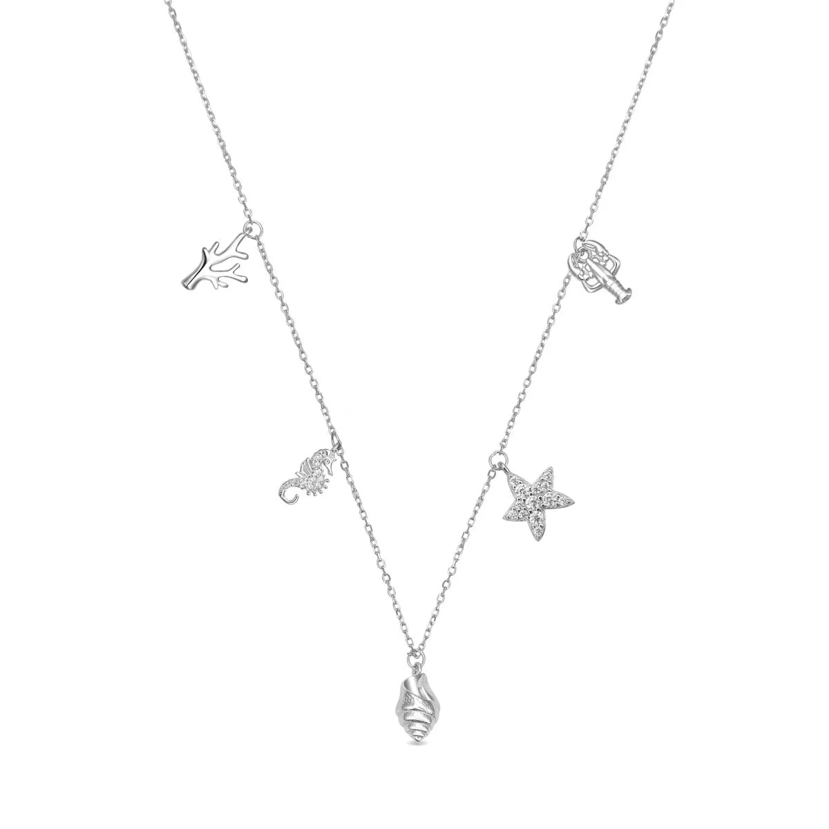 Collar Turko Plata De Ley 925 - Turko BLANCO