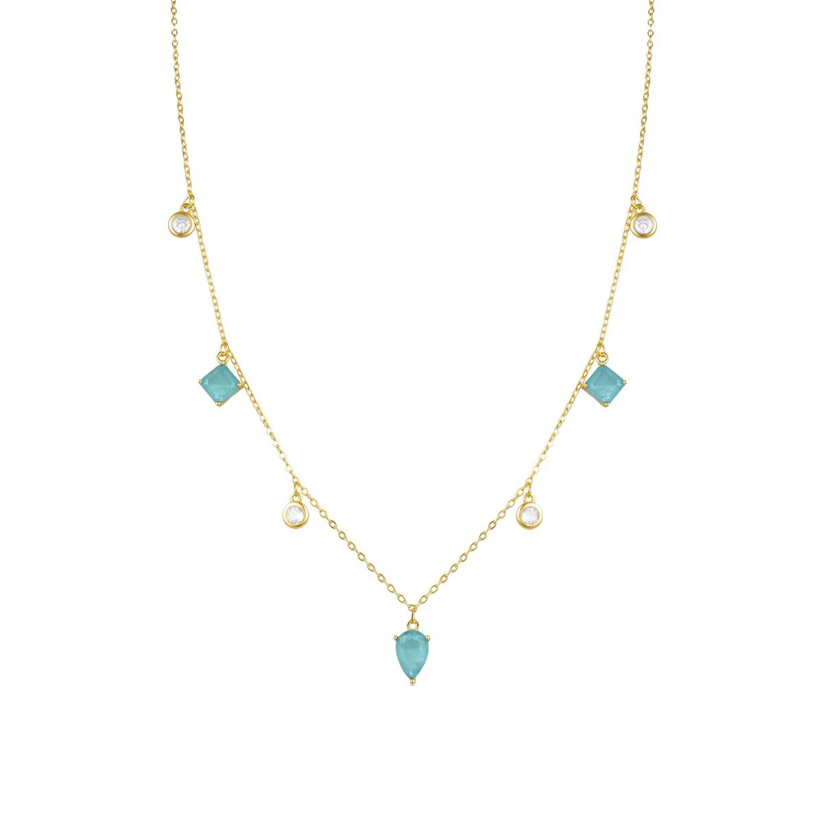 Collar Tyfara Plata De Ley 925 - Tyfara VERDE
