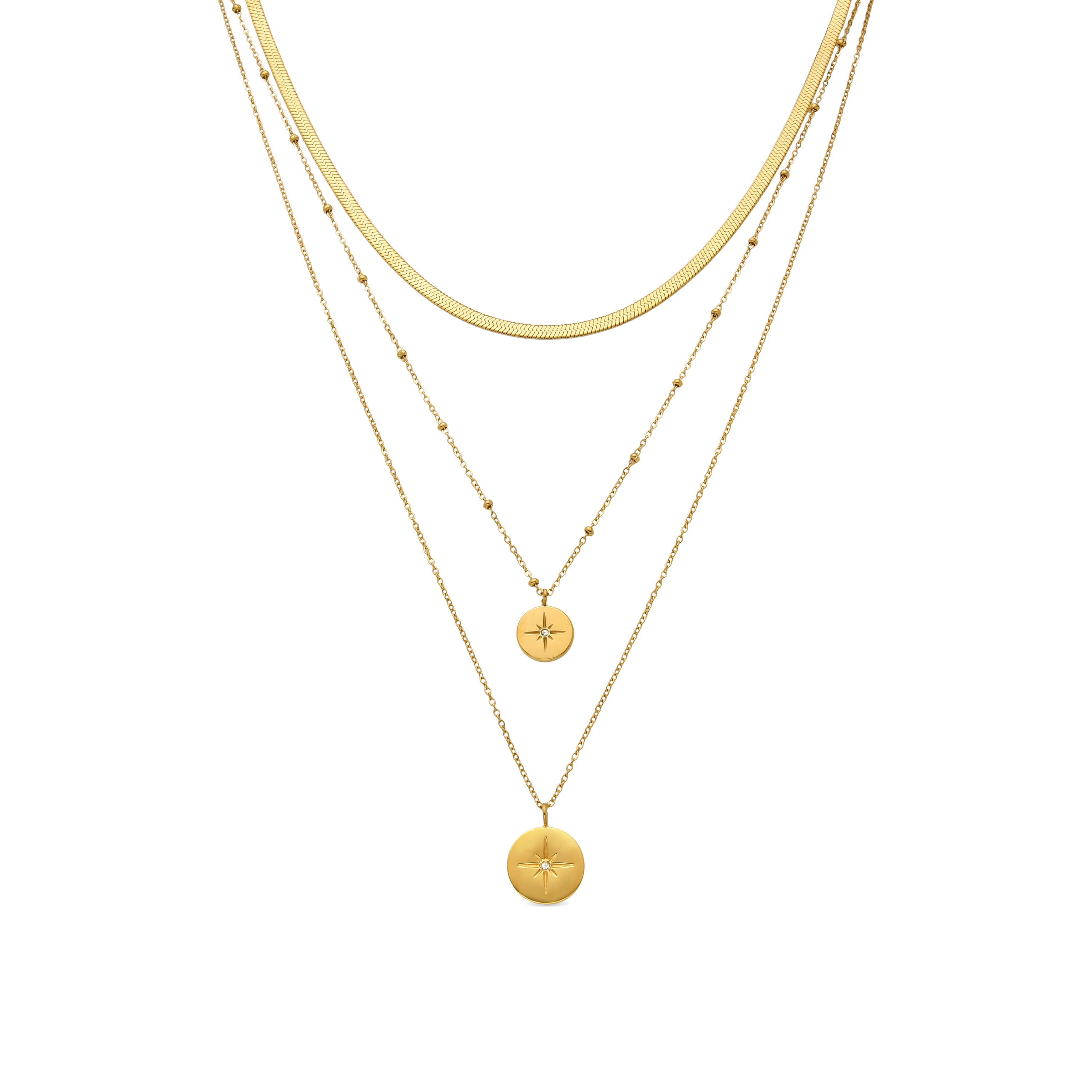 Collar de Circonita Brillante acabado en oro amarillo 18K- Tylor