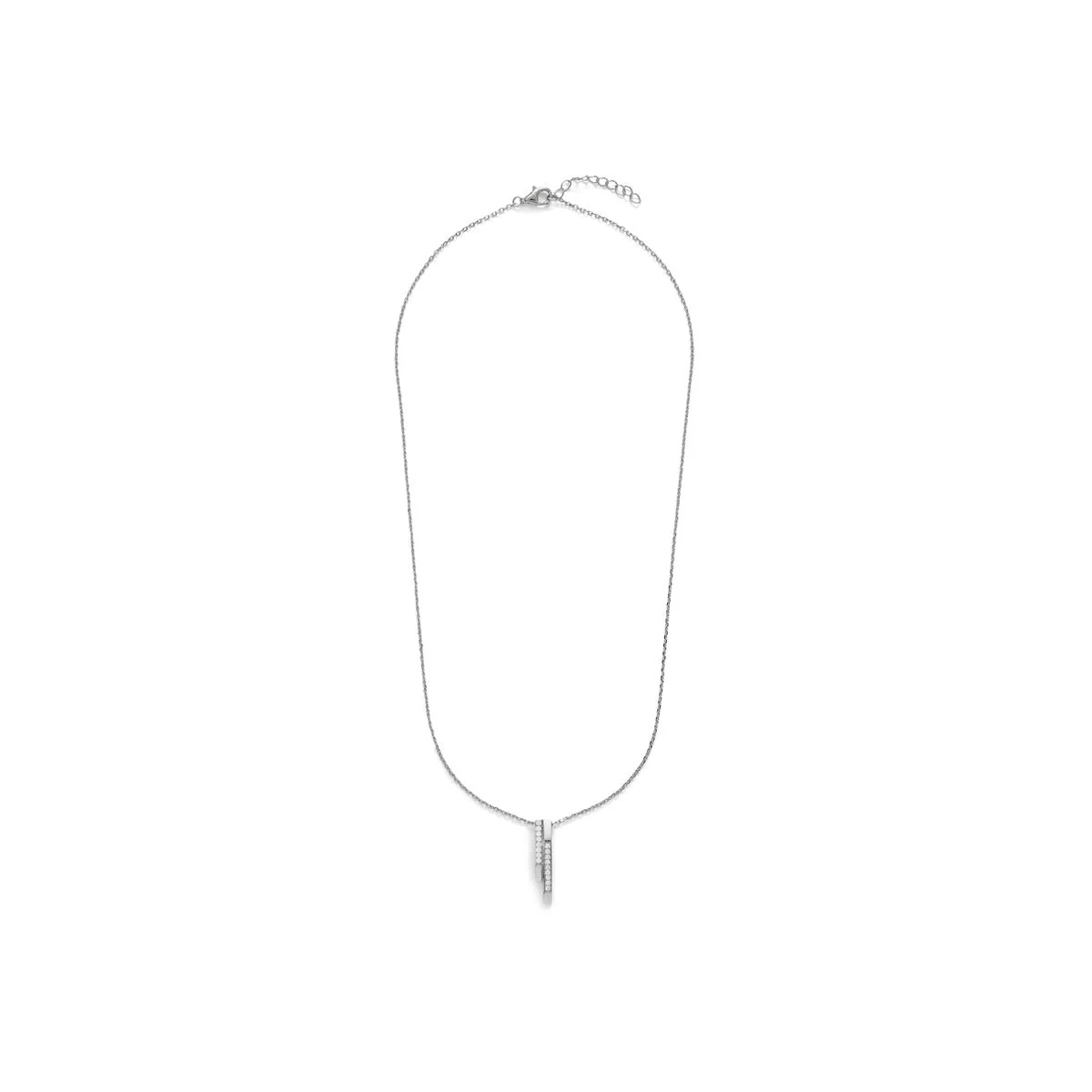 Collar de Plata de Ley 925 y Circonita Brillante acabado en rodio - Uthera - Image 3