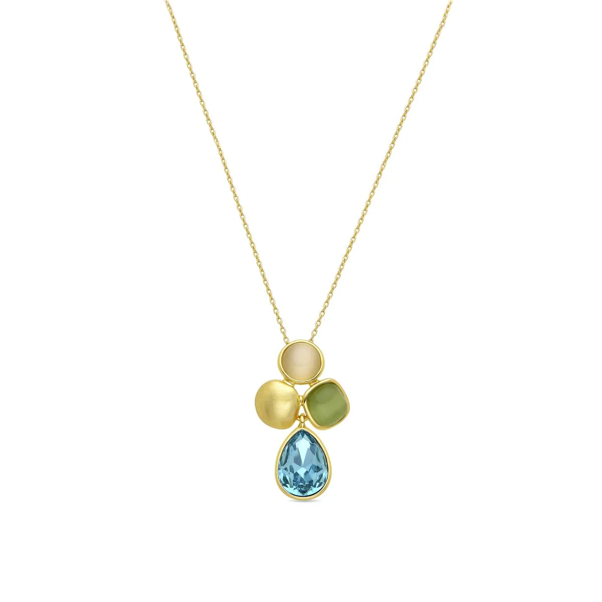 Collar Vargae acabado en oro amarillo 18K - Vargae AZUL