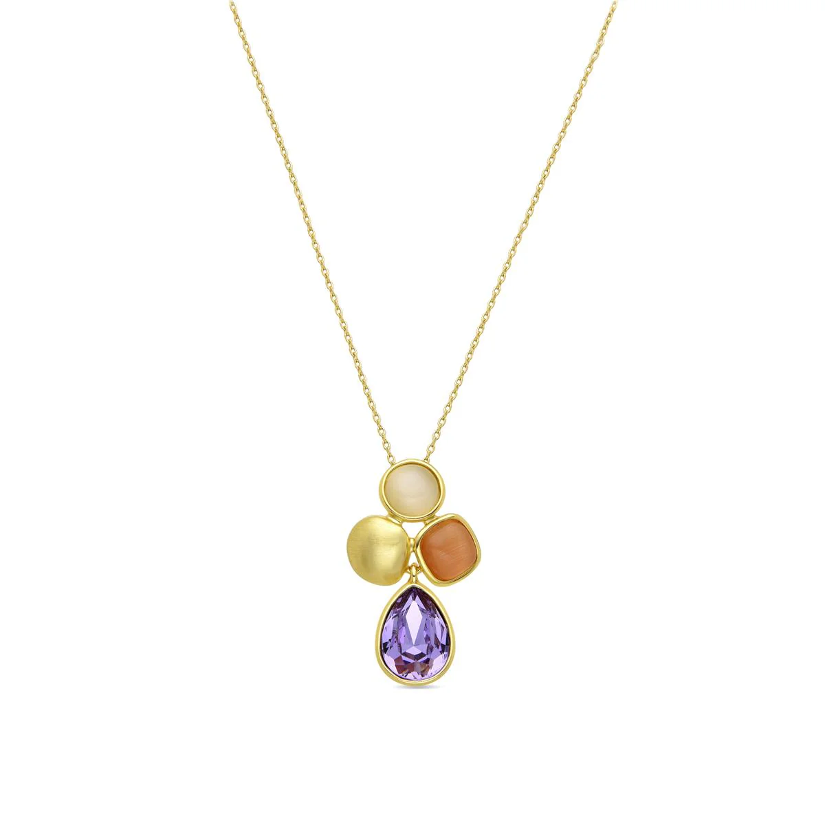 Collar Vargae acabado en oro amarillo 18K - Vargae MORADO