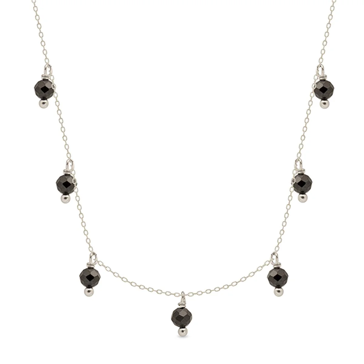 Collar Wardpa plata y Ónix - Wardpa NEGRO