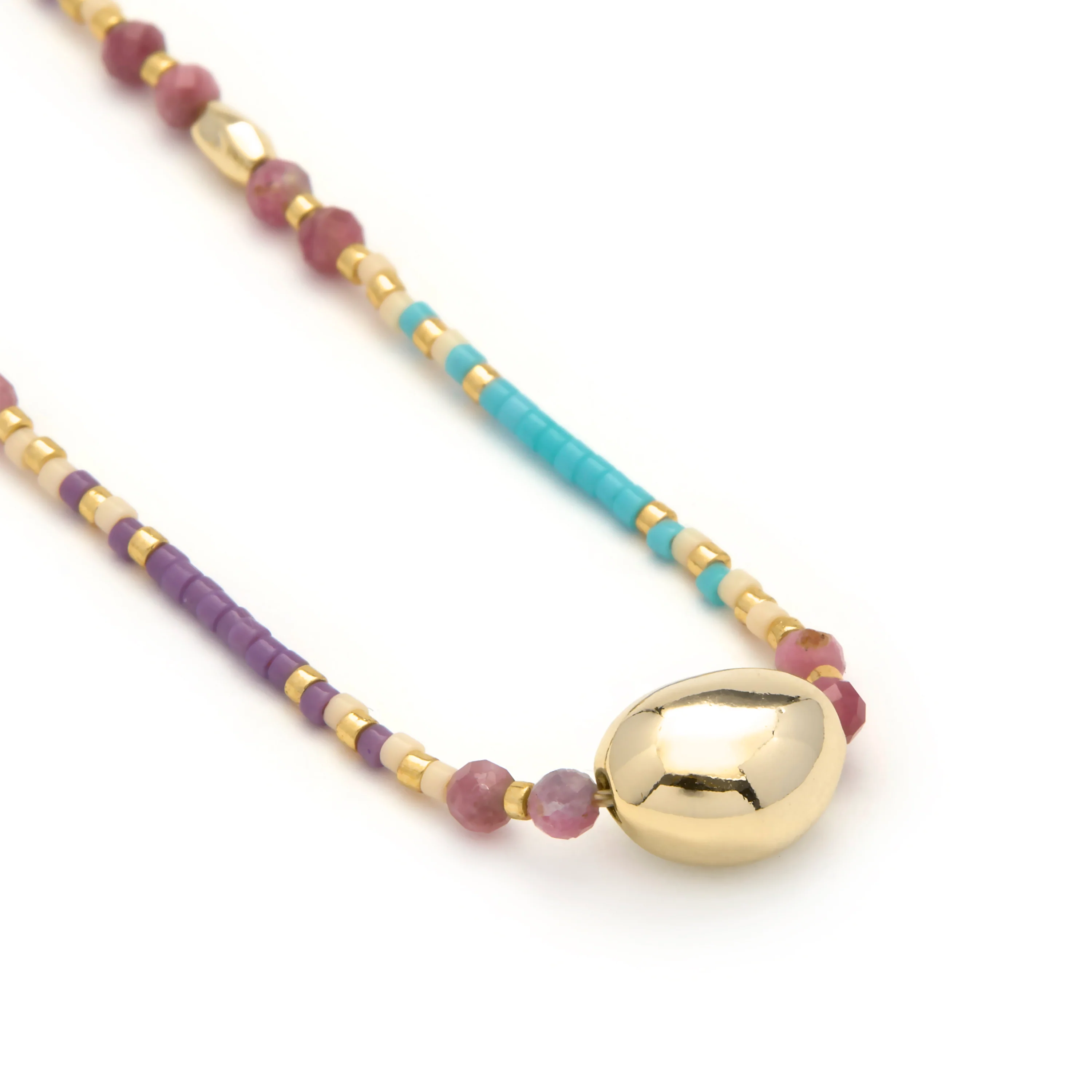 Collar de Cristal Multicolor acabado en oro amarillo de 18k - Wasei - Image 5
