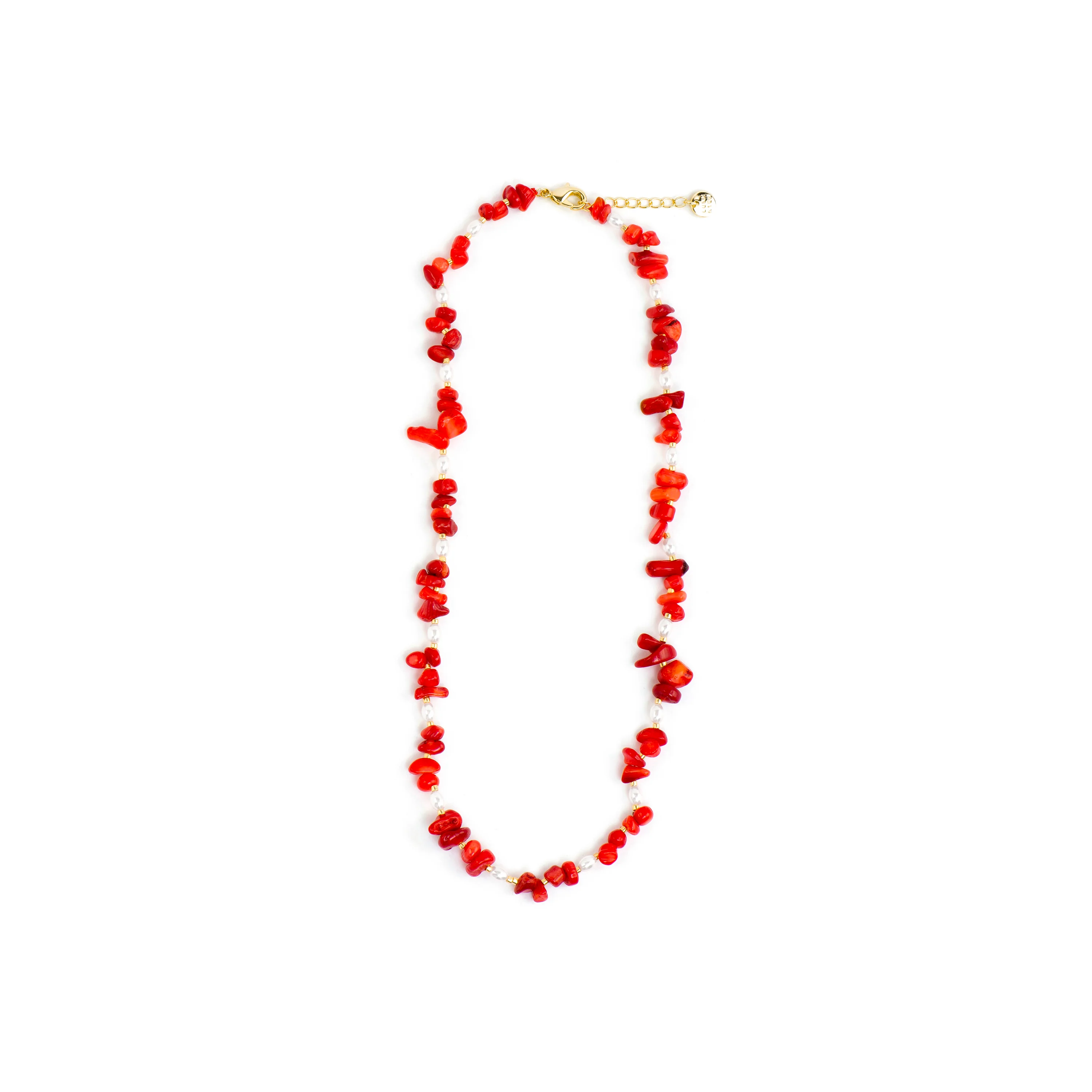Collar acabado oro amarillo de 18k y Coral - Wenfa - Image 3