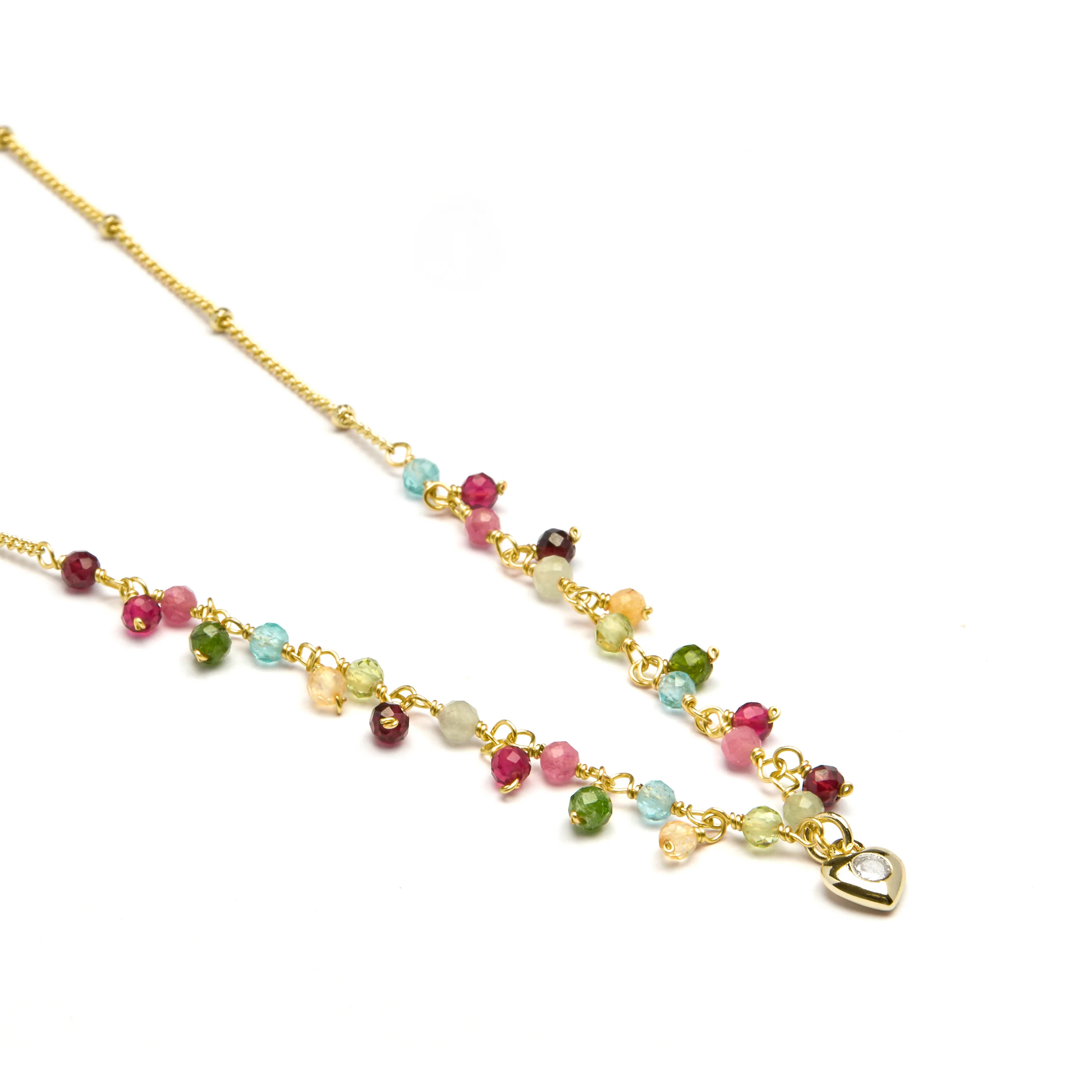 Collar de Cristal Multicolor acabado en oro amarillo 18K - Wyrm - Image 4