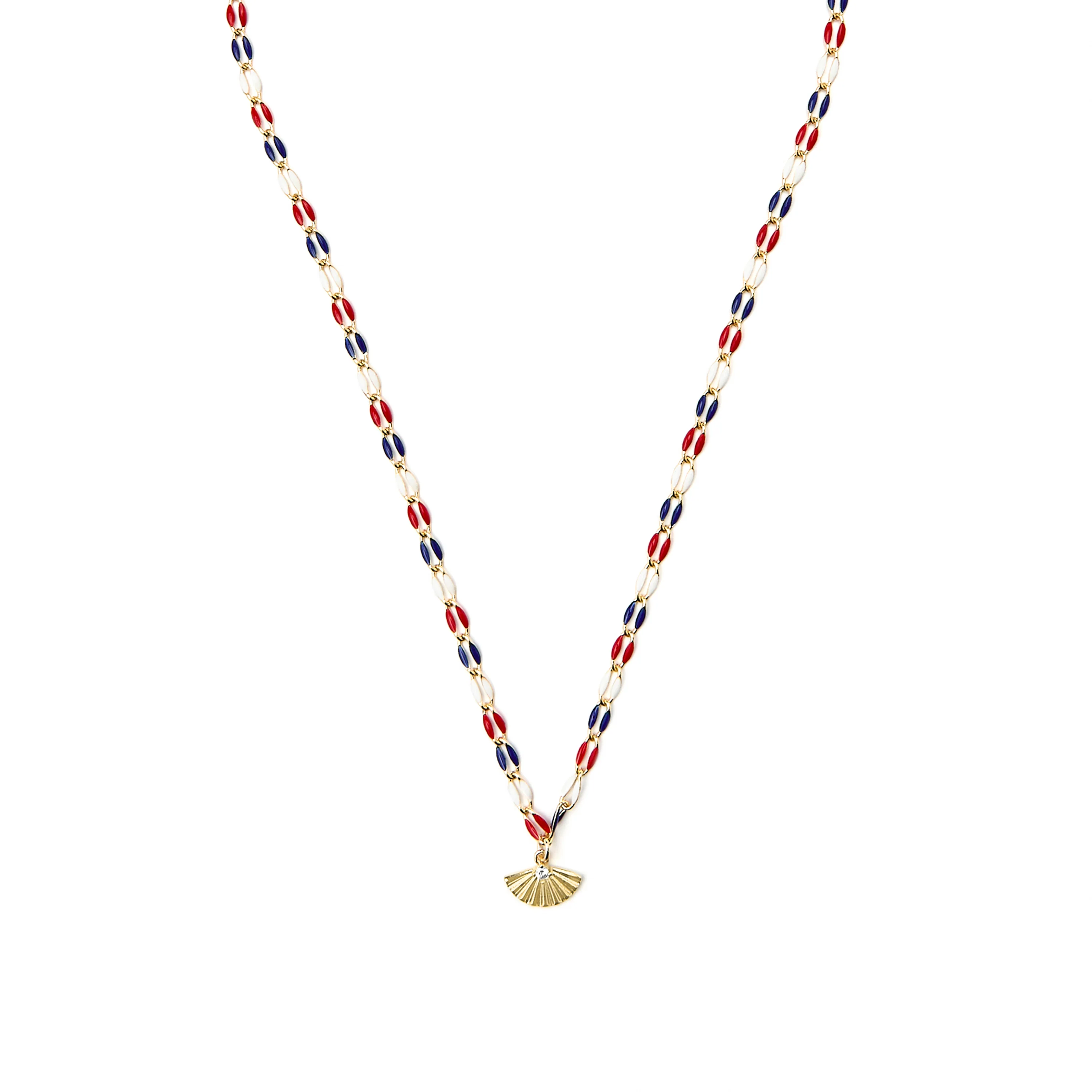 Collar de Plata de Ley 925 y Lacado Multicolor acabado oro amarillo de 18k - Xibruk