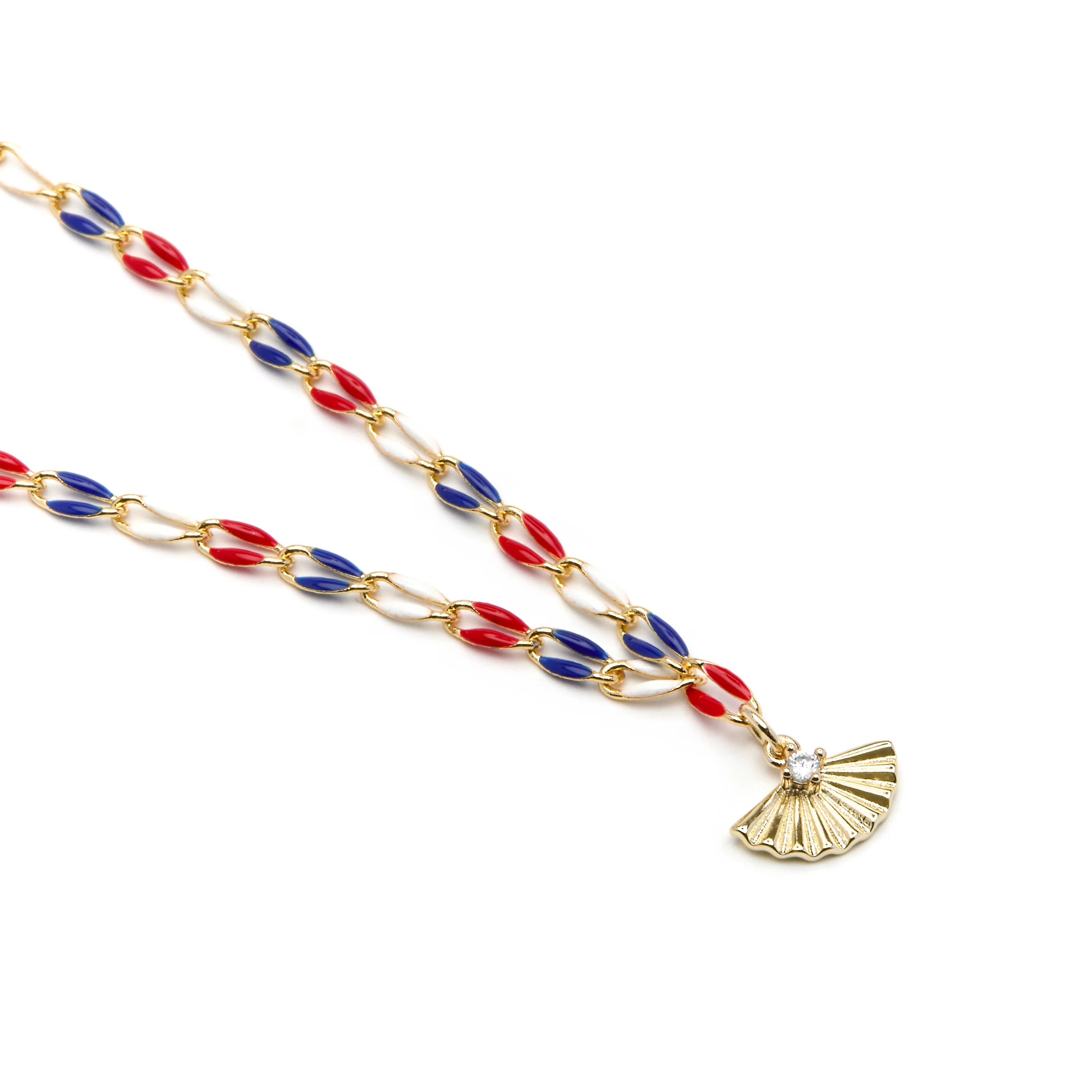 Collar de Plata de Ley 925 y Lacado Multicolor acabado oro amarillo de 18k - Xibruk - Image 5
