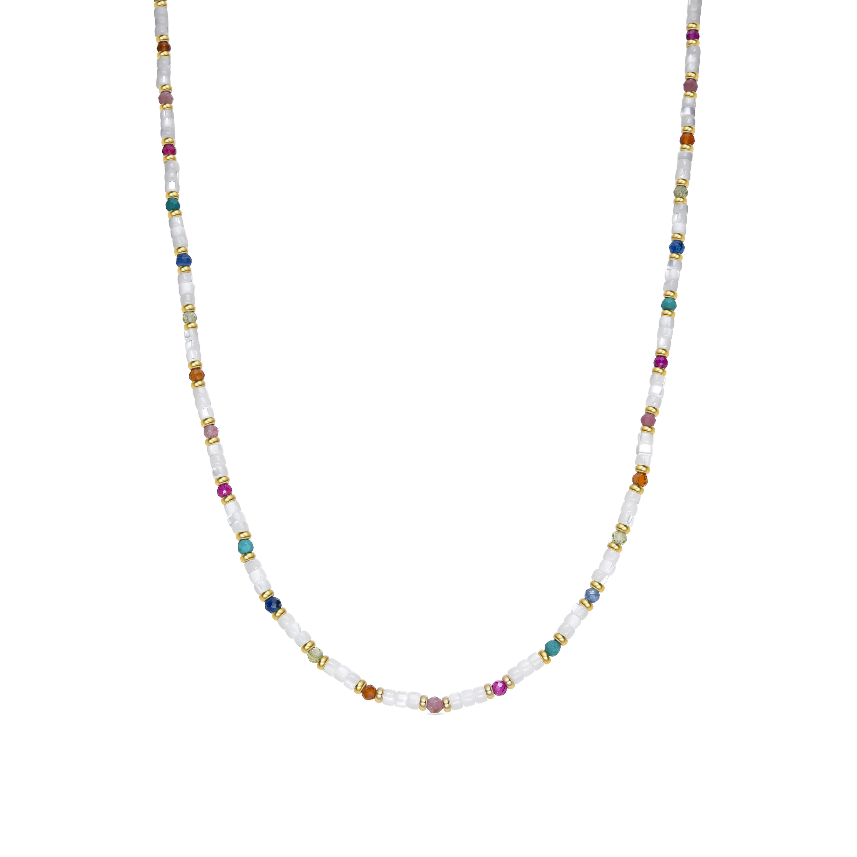 Collar con Madreperla Blanca acabado oro 18k - Xolau