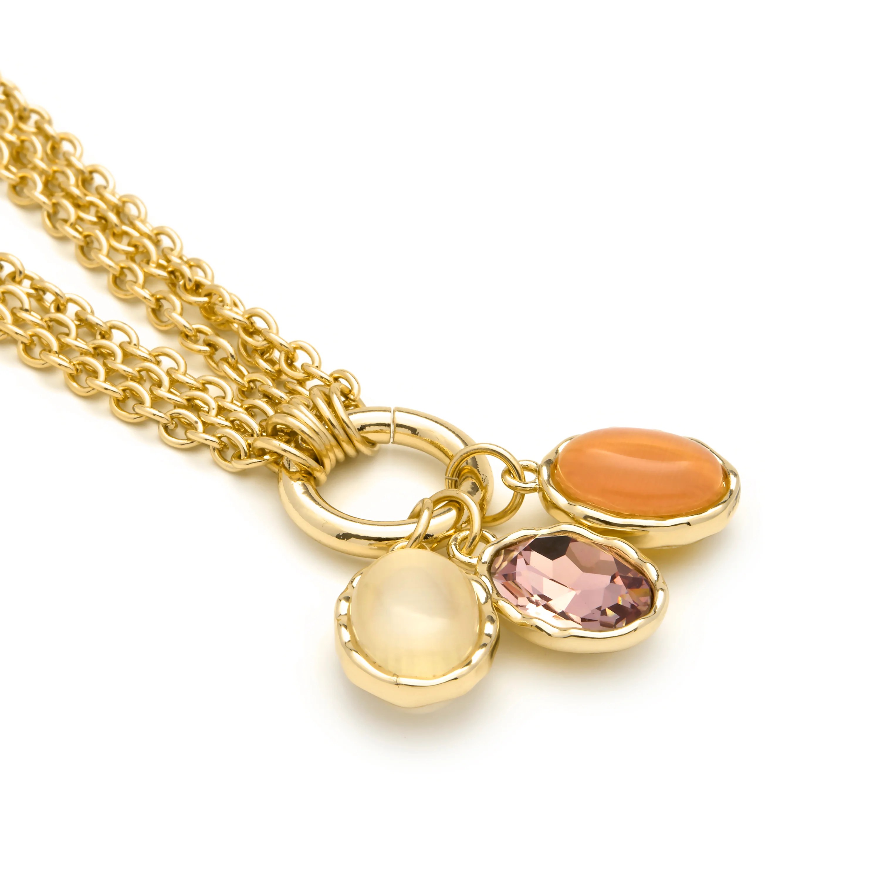 Collar de Ojo de Gato Multicolor acabado en oro amarillo 18k - Zalya - Image 5