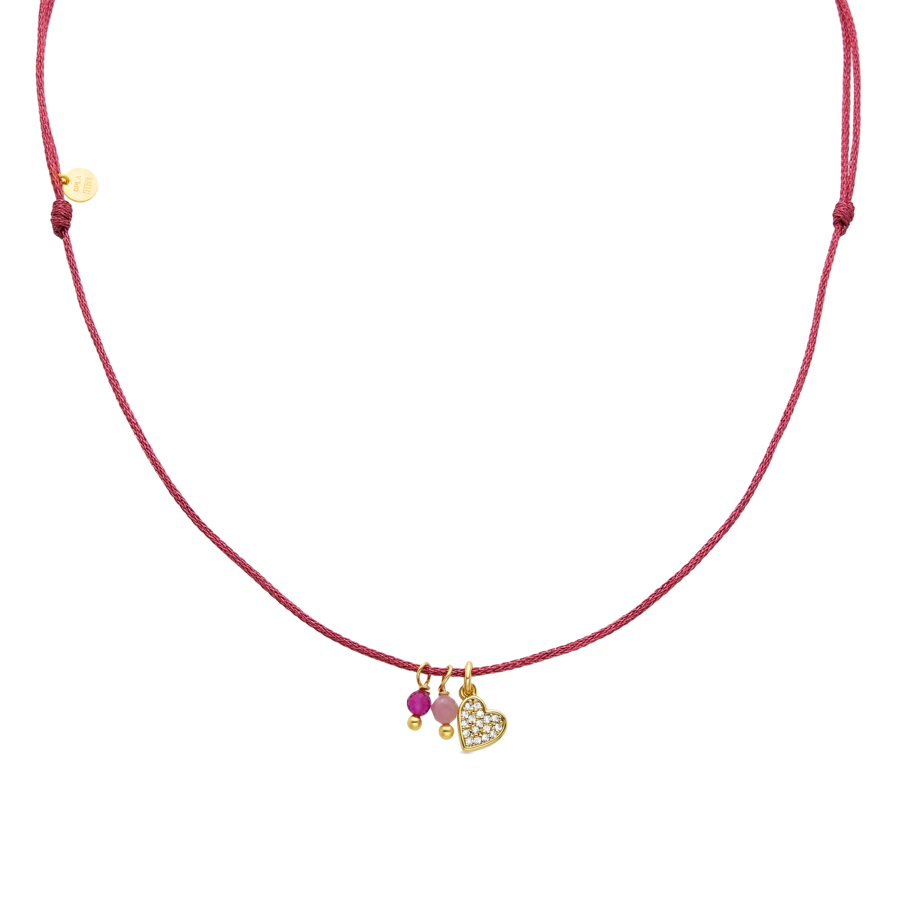 Collar de Plata de Ley 925 y Circonita Brillante acabado en oro amarillo de 18k - Zase