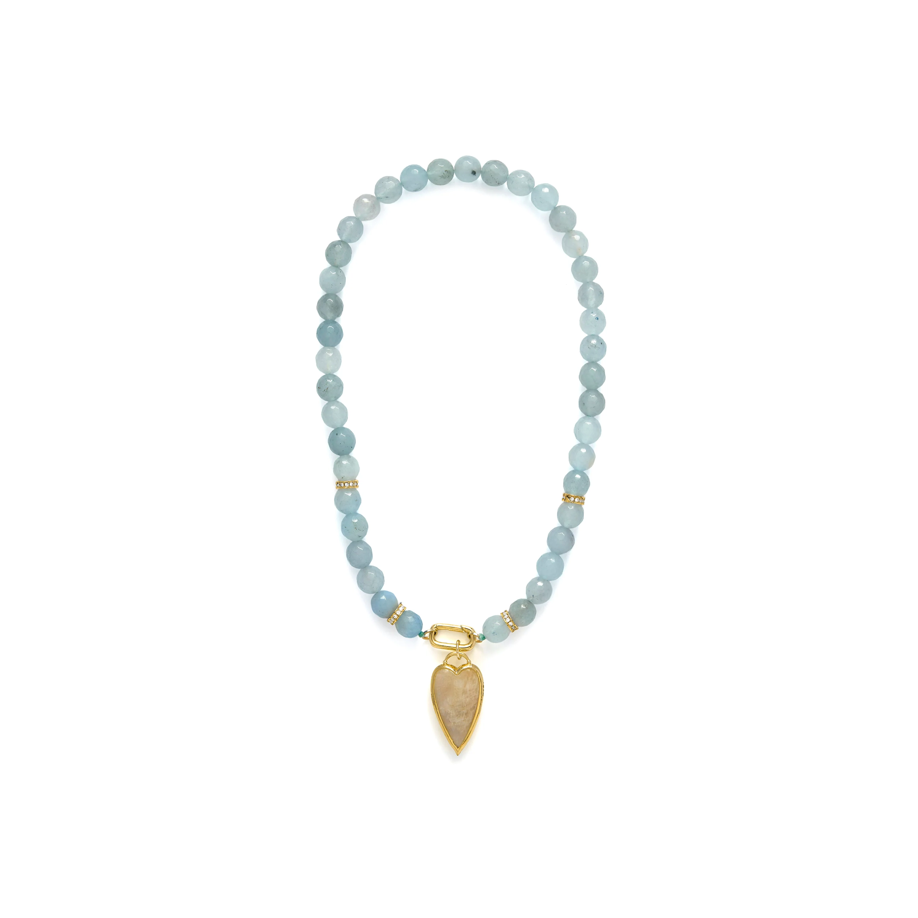Collar de Plata de Ley 925 y Jade Azul acabado en oro amarillo 18k - Zaty - Image 3