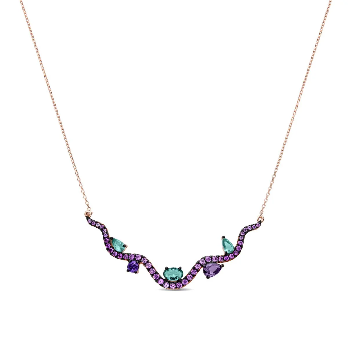 Collar Zumil Plata de Ley 925 - Zumil MULTICOLOR