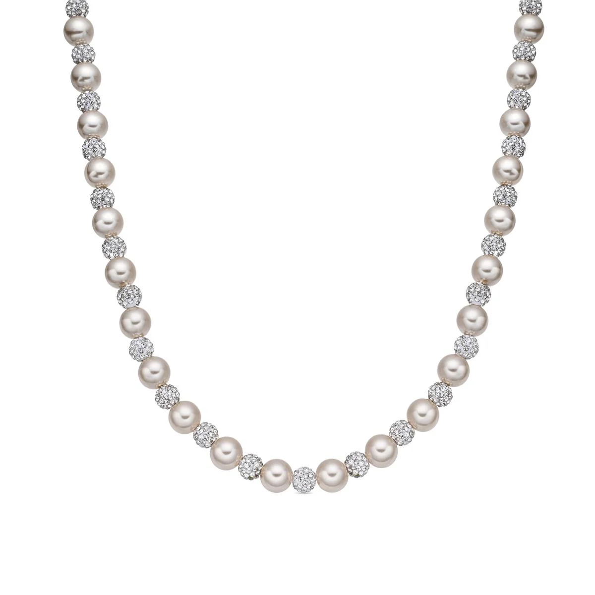 Collar de Perla Blanca Acabado En Plata - Zurgrak