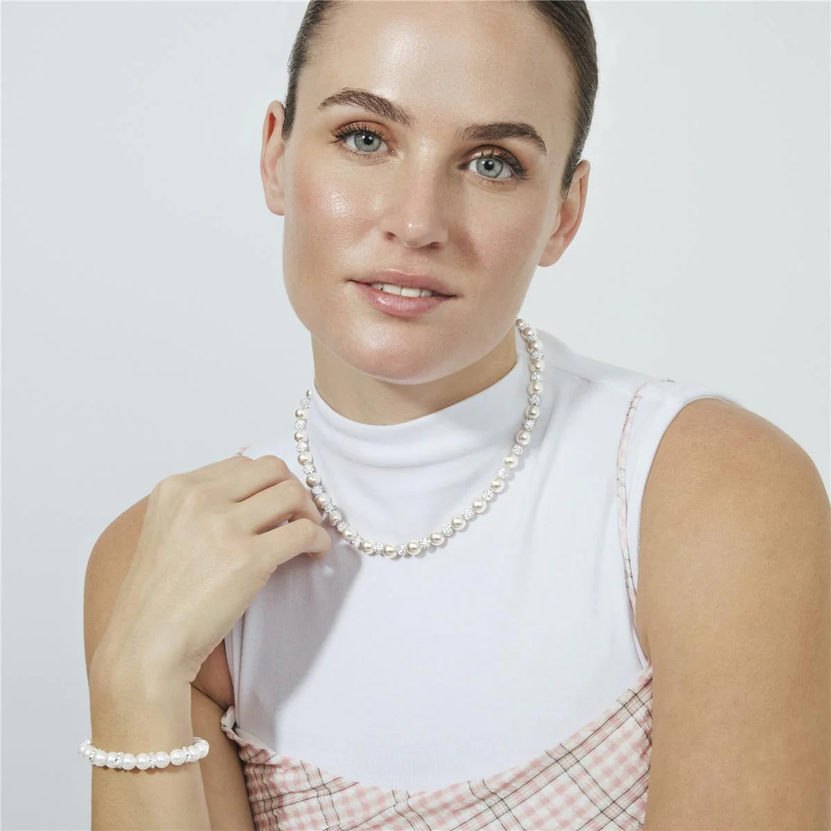 Collar de Perla Blanca Acabado En Plata - Zurgrak - Image 4