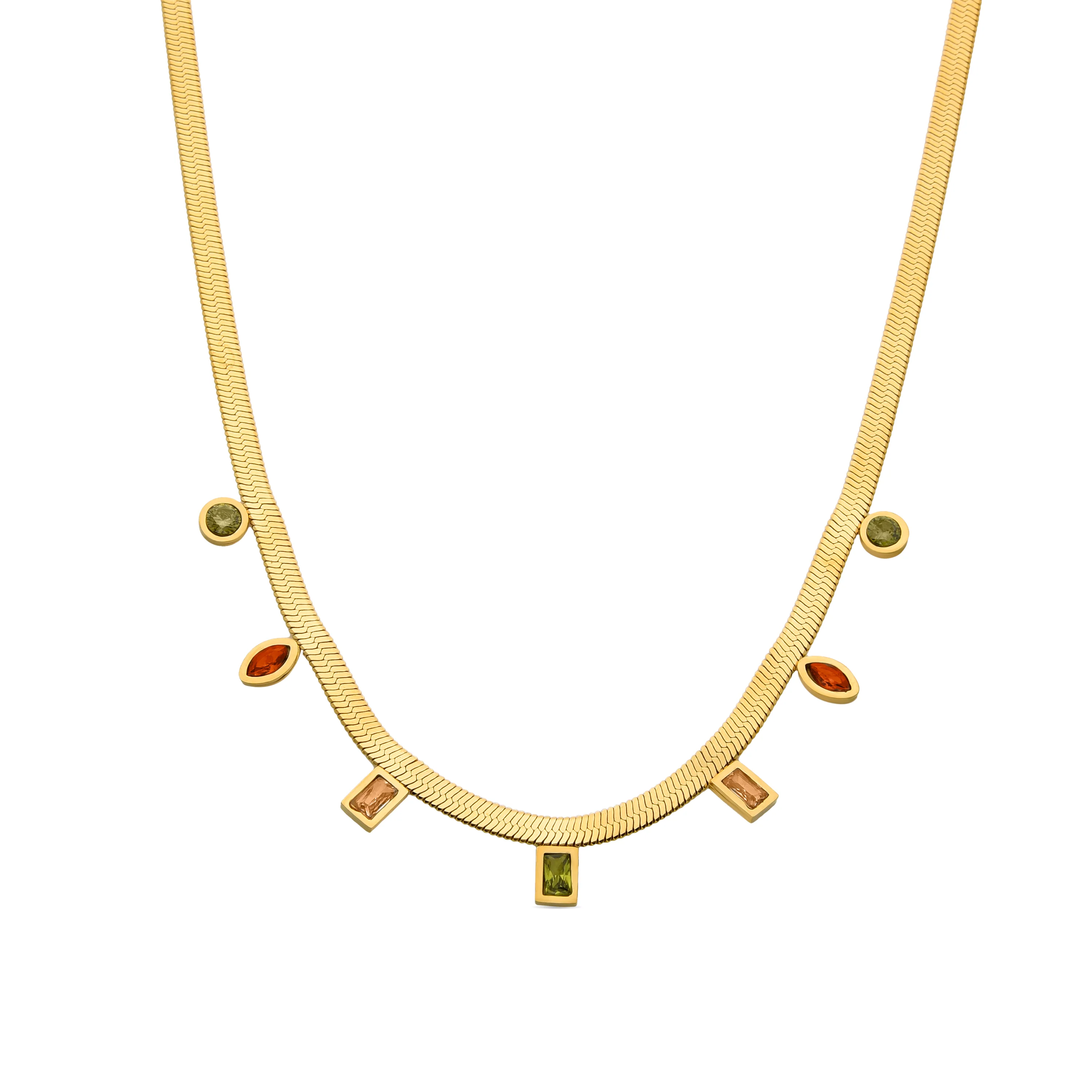 Collar acabado en oro amarillo de 18K - Phieo