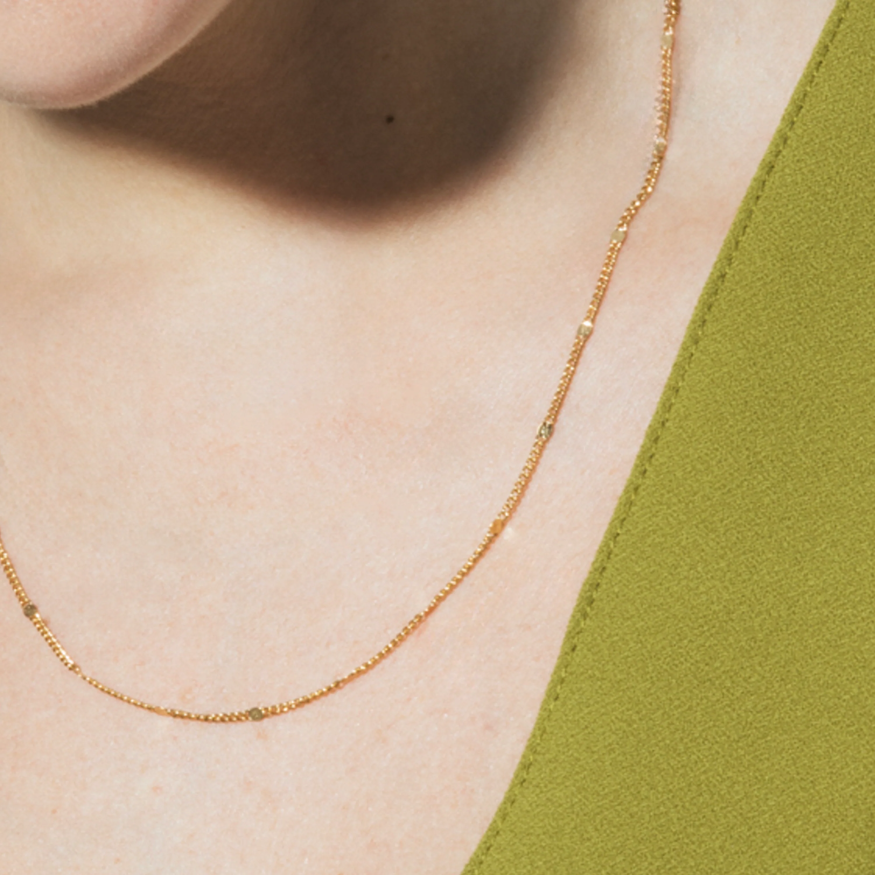 Collar de 42cm acabado en Oro Amarillo de 18k - Dimha - Image 4