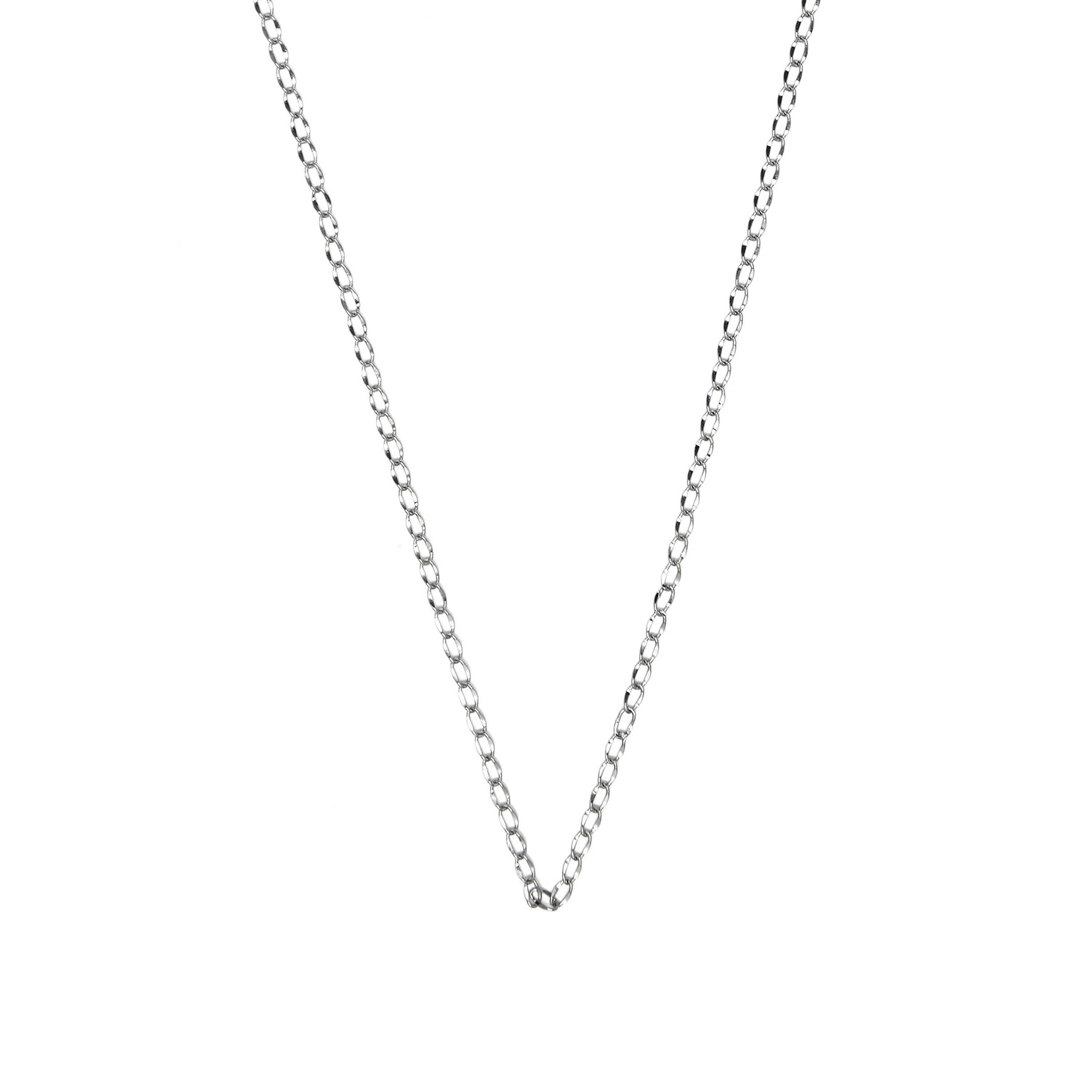 Collar de 50 cm acabado en rodio - Zalo