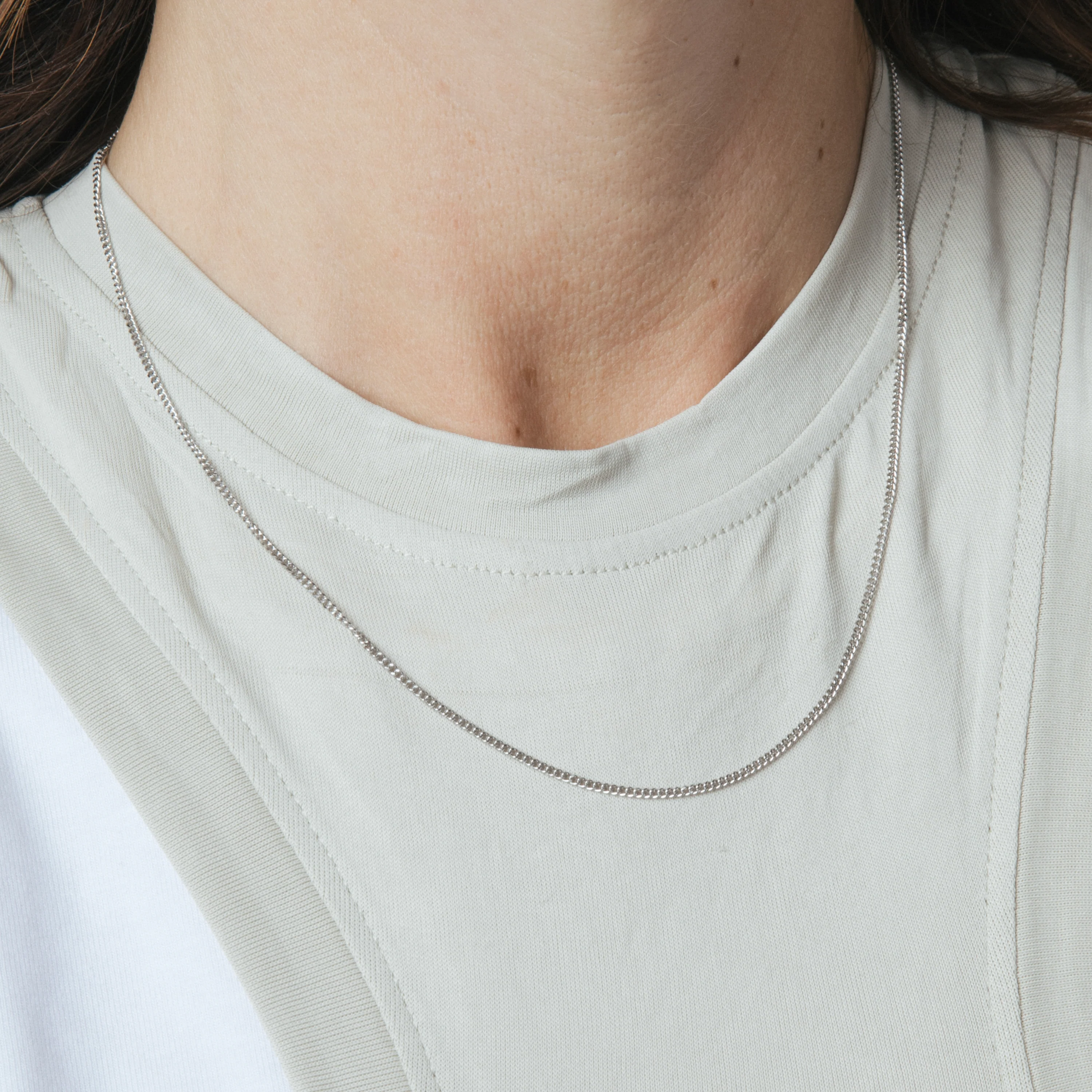 Collar de 45cm acabado en rodio - Sayas - Image 4