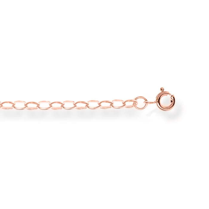 Extensión de Cadena de Plata de Ley 925 acabado en oro rosa de 18k - Luxenter