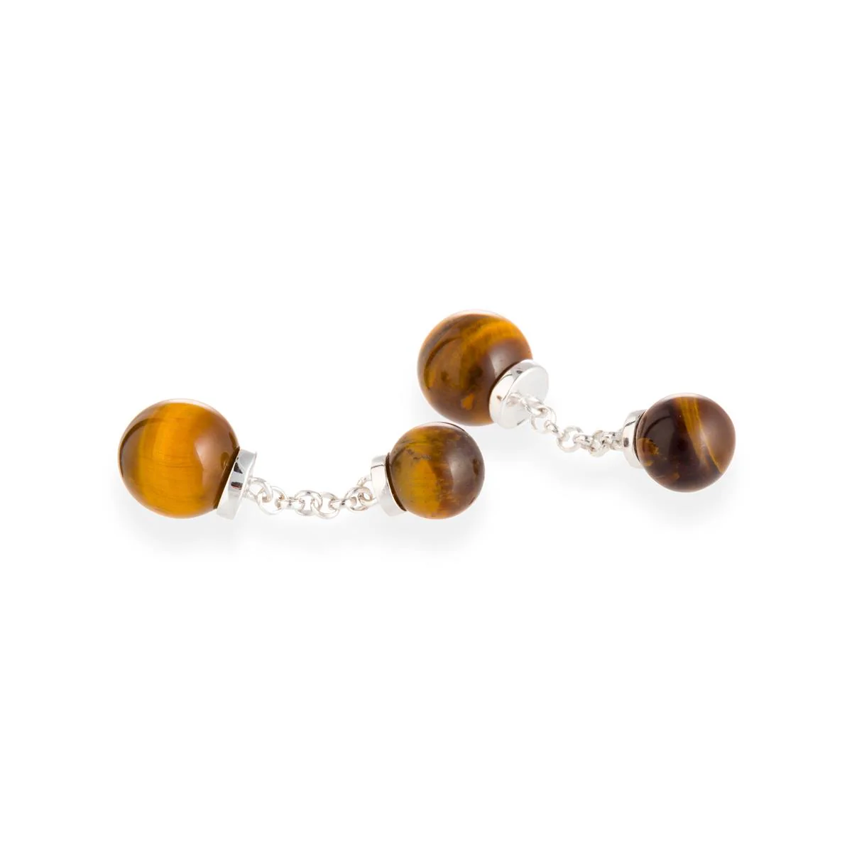 Gemelos Sato Plata De Ley 925 - Sato MARRON
