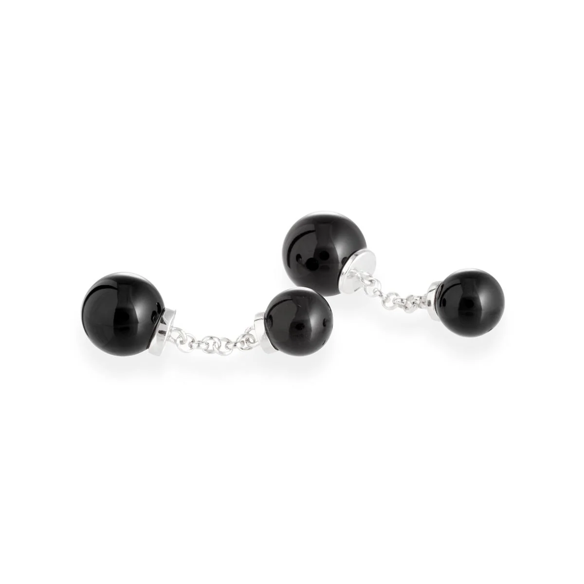 Gemelos Sato Plata De Ley 925 - Sato NEGRO