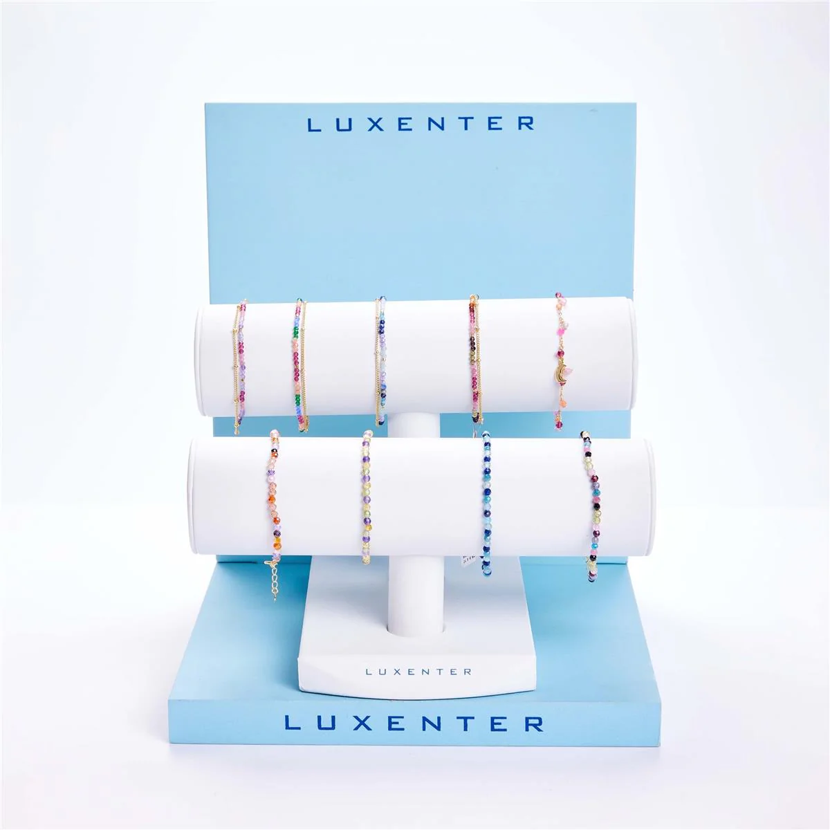 Pack formado 30 pulseras,display expositor y trase - Aiel MORADO